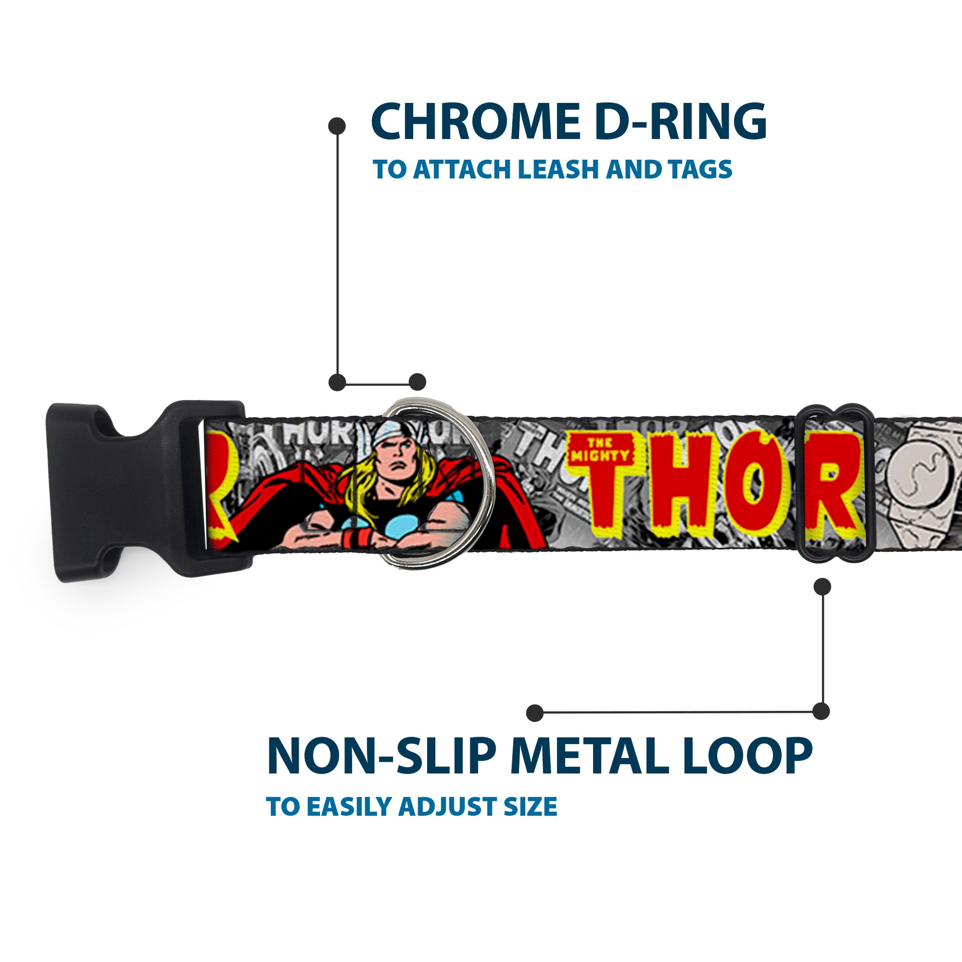 Plastic Clip Collar - THE MIGHTY THOR Action Poses Plastic Clip Collars Marvel Comics