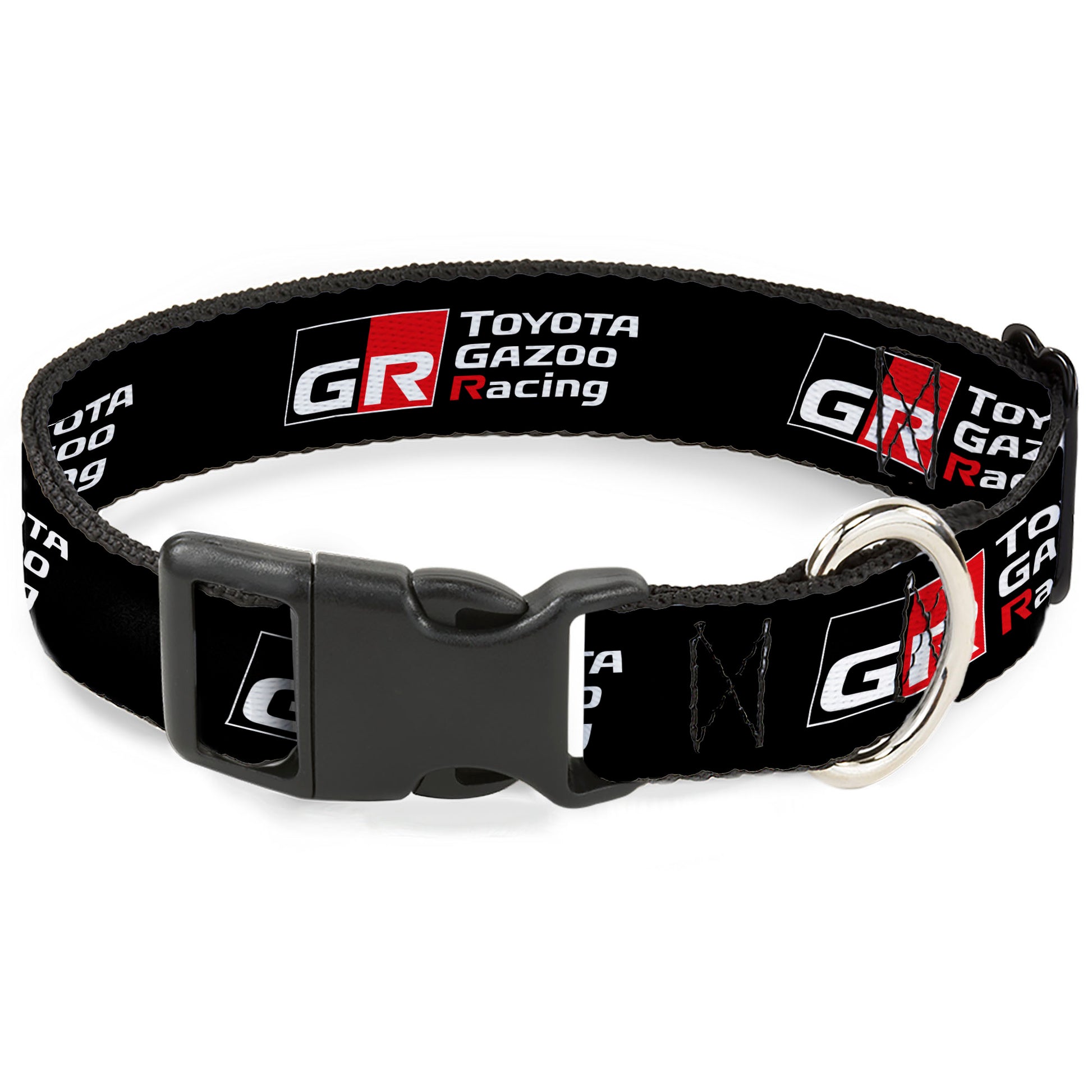 Plastic Clip Collar - TOYOTA GAZOO RACING GR NORTH AMERICA Logo and Text Black/White/Red Plastic Clip Collars Toyota
