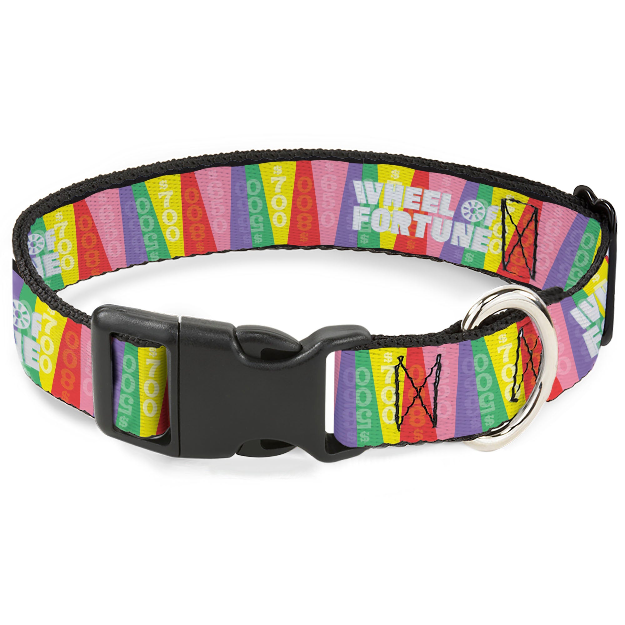 Plastic Clip Collar - WHEEL OF FORTUNE Cash Prize Wedges Multi Color/White Plastic Clip Collars Wheel of Fortune