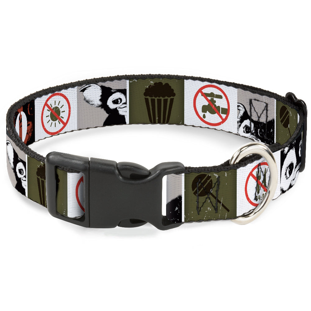 Plastic Clip Collar - Gremlins GIZMO Poses/Rules Blocks Red/Greens/Grays/White Plastic Clip Collars Gremlins