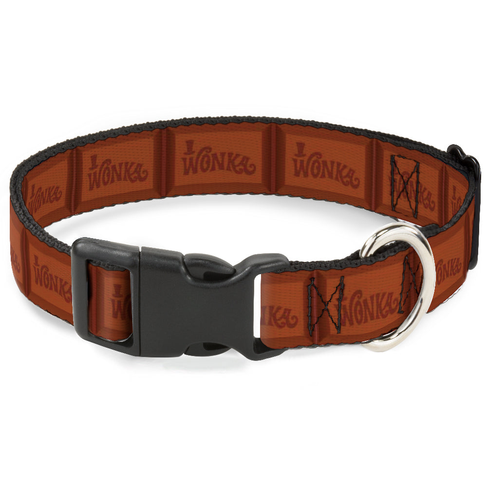 Plastic Clip Collar - Willy Wonka and the Chocolate Factory WONKA Chocolate Bar Browns Plastic Clip Collars Willy Wonka and the Chocolate Factory