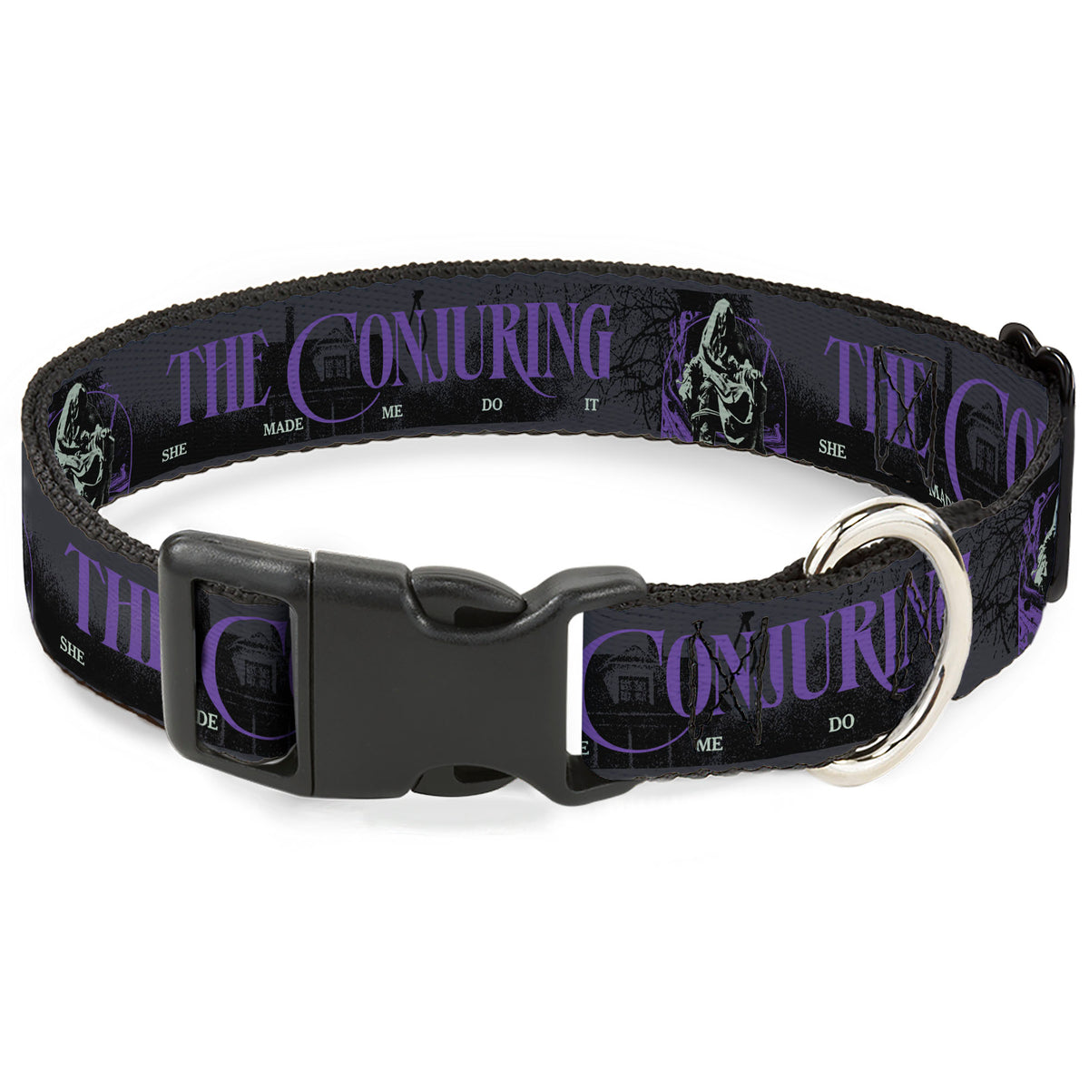 Plastic Clip Collar - THE CONJURING SHE MADE ME DO IT Black/Gray/Purple