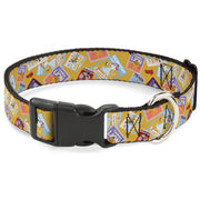 Plastic Clip Collar - The Wizard of Oz Characters Scenes and Icons Collage Yellow Plastic Clip Collars The Wizard of Oz