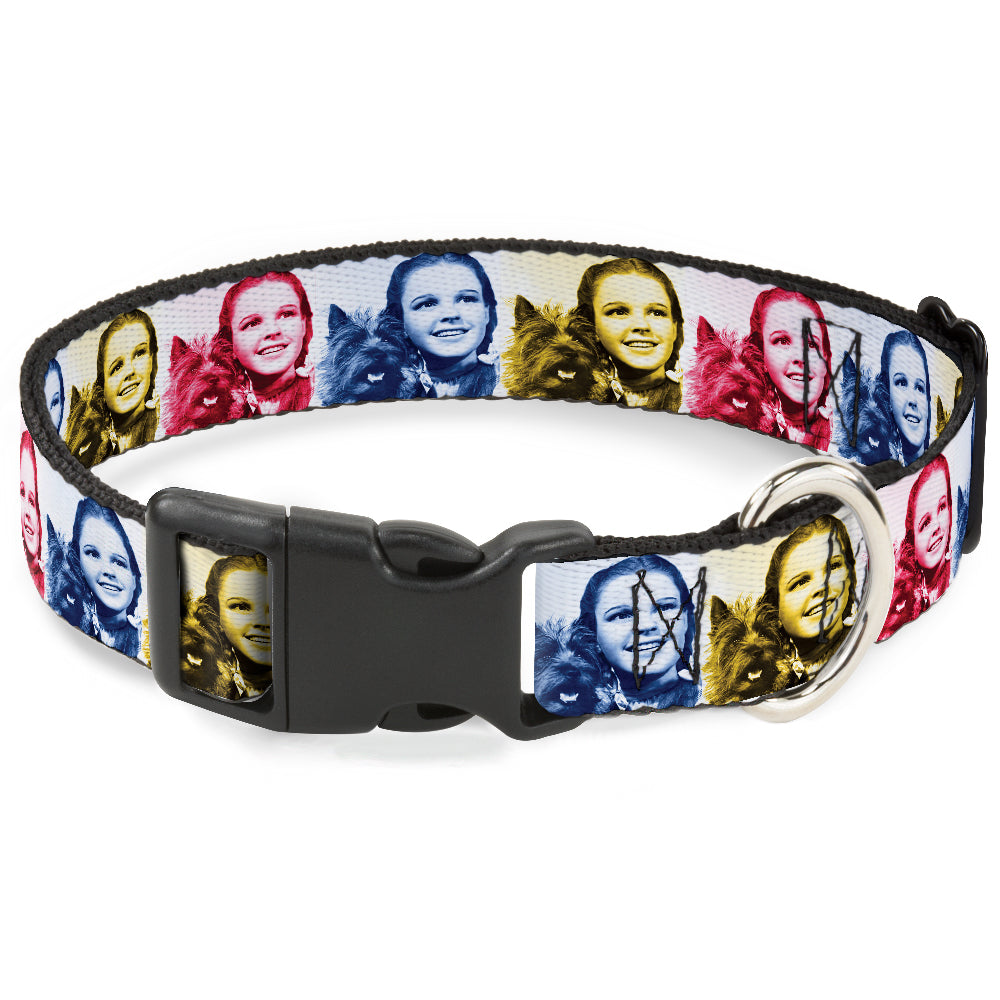 Plastic Clip Collar - The Wizard of Oz Dorothy and Toto Pose Blocks Blues/Yellows/Reds Plastic Clip Collars The Wizard of Oz