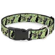 Plastic Clip Collar - The Wizard of Oz Wicked Witch of the West and Flying Monkeys Greens Plastic Clip Collars The Wizard of Oz