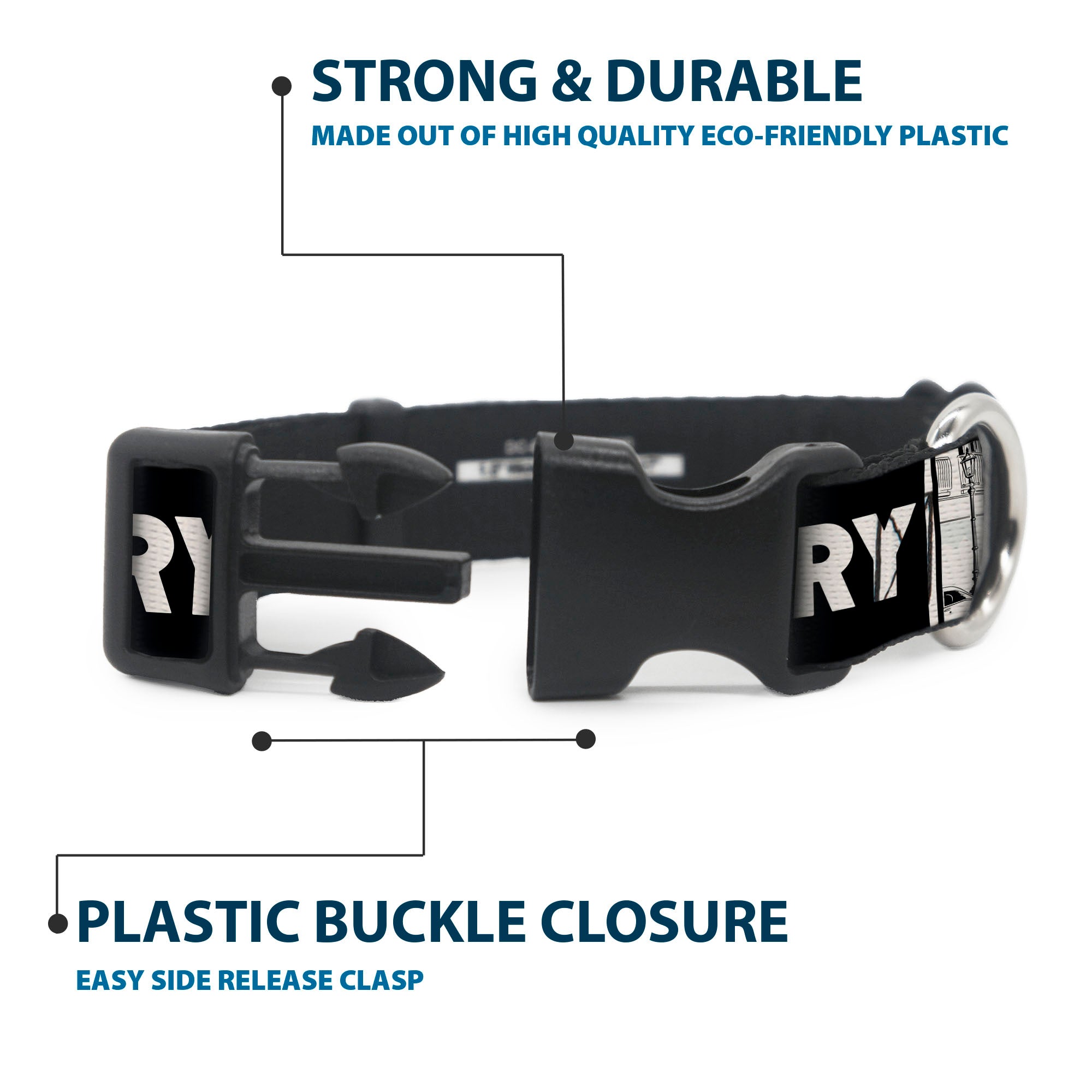 Plastic Clip Collar - IT Welcome to Derry Vintage Movie Theatre Scene Black/White Plastic Clip Collars IT