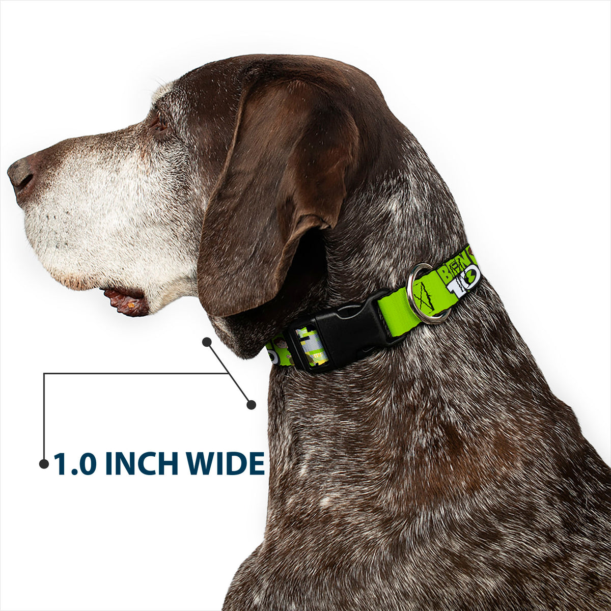 Plastic Clip Collar - BEN 10 Pose and Title Logo Green/Yellow/Black/White Plastic Clip Collars Ben 10