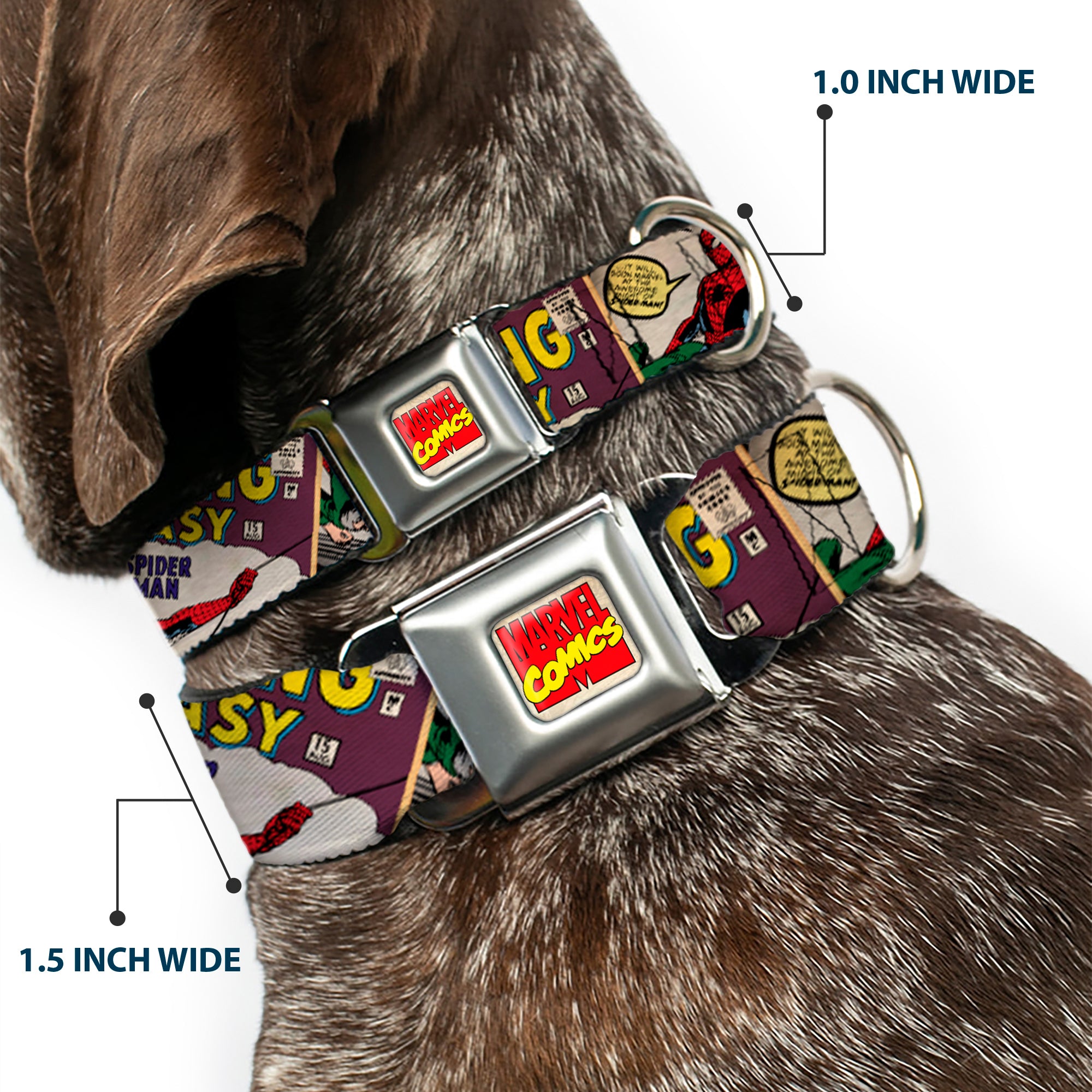 Marvel Comics Seatbelt Buckle Collar - Spider-Man AMAZING FANTASY Cover Pose Seatbelt Buckle Collars Marvel Comics