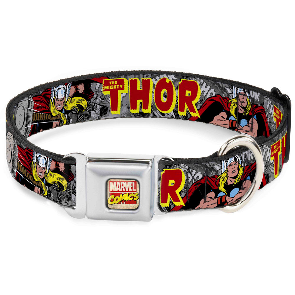 Marvel Comics Seatbelt Buckle Collar - THE MIGHTY THOR Action Poses Seatbelt Buckle Collars Marvel Comics