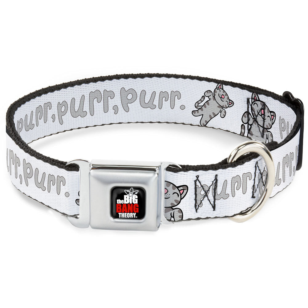 THE BIG BANG THEORY Full Color Black White Red Seatbelt Buckle Collar - Soft Kitty PURR, PURR, PURR Seatbelt Buckle Collars The Big Bang Theory