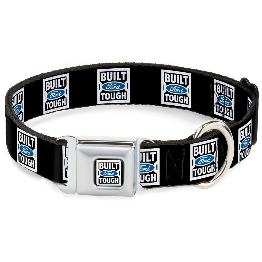 BUILT FORD TOUGH Logo2 Full Color Black White Blue Seatbelt Buckle Collar - BUILT FORD TOUGH Logo2 Black/White/Blue Seatbelt Buckle Collars Ford