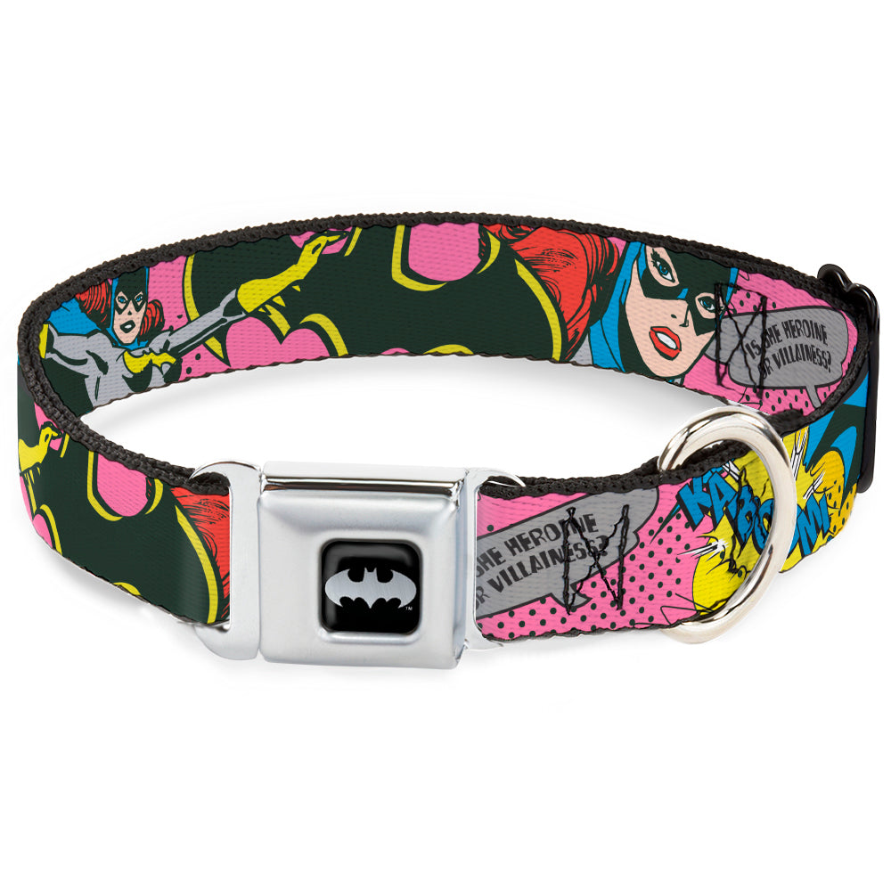 Batman Black/Silver Seatbelt Buckle Collar - BATGIRL-IS SHE HERO OR VILLAIN? w/Batgirl in Action Seatbelt Buckle Collars DC Comics