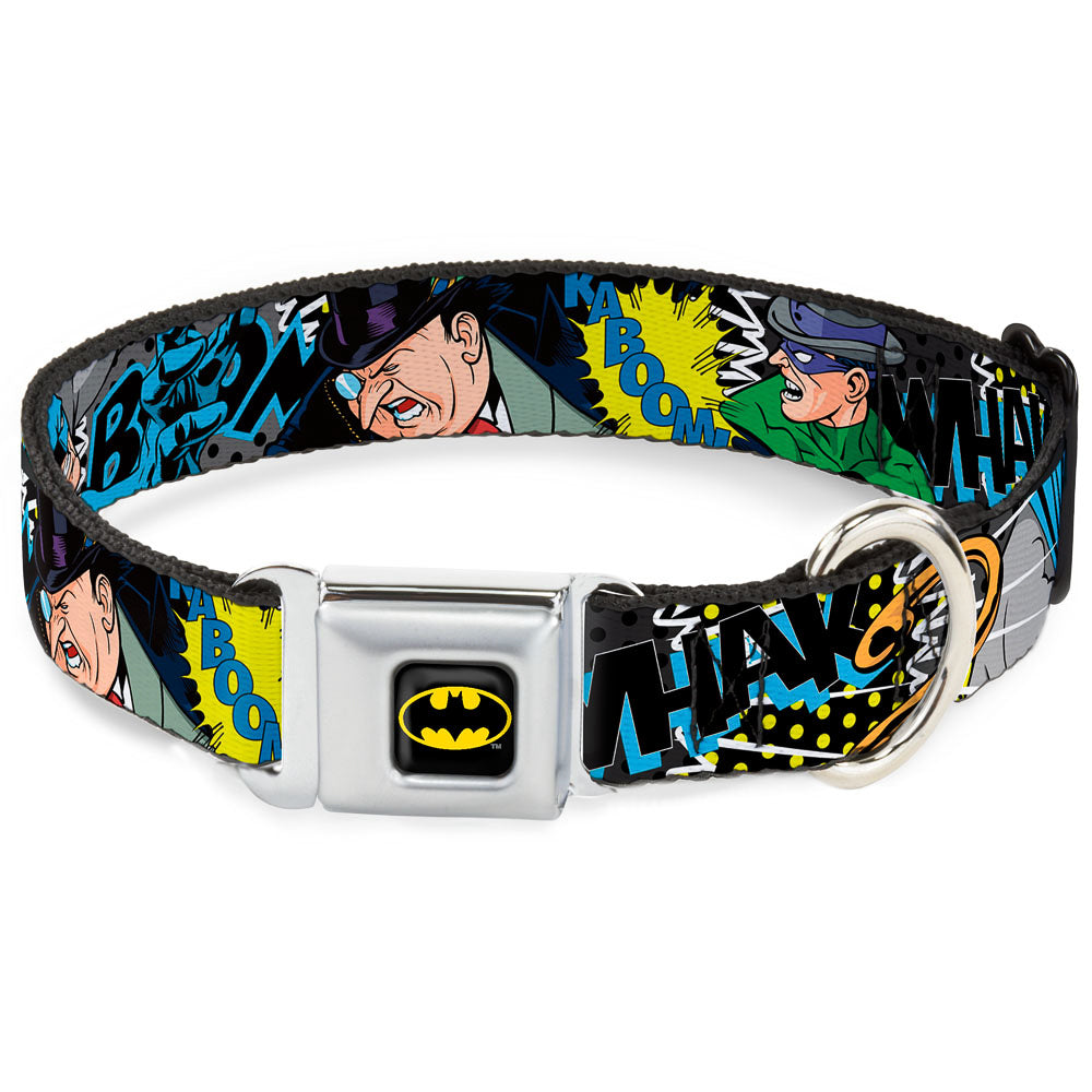 Batman Full Color Black Yellow Seatbelt Buckle Collar - Batman & Villains1 Seatbelt Buckle Collars DC Comics