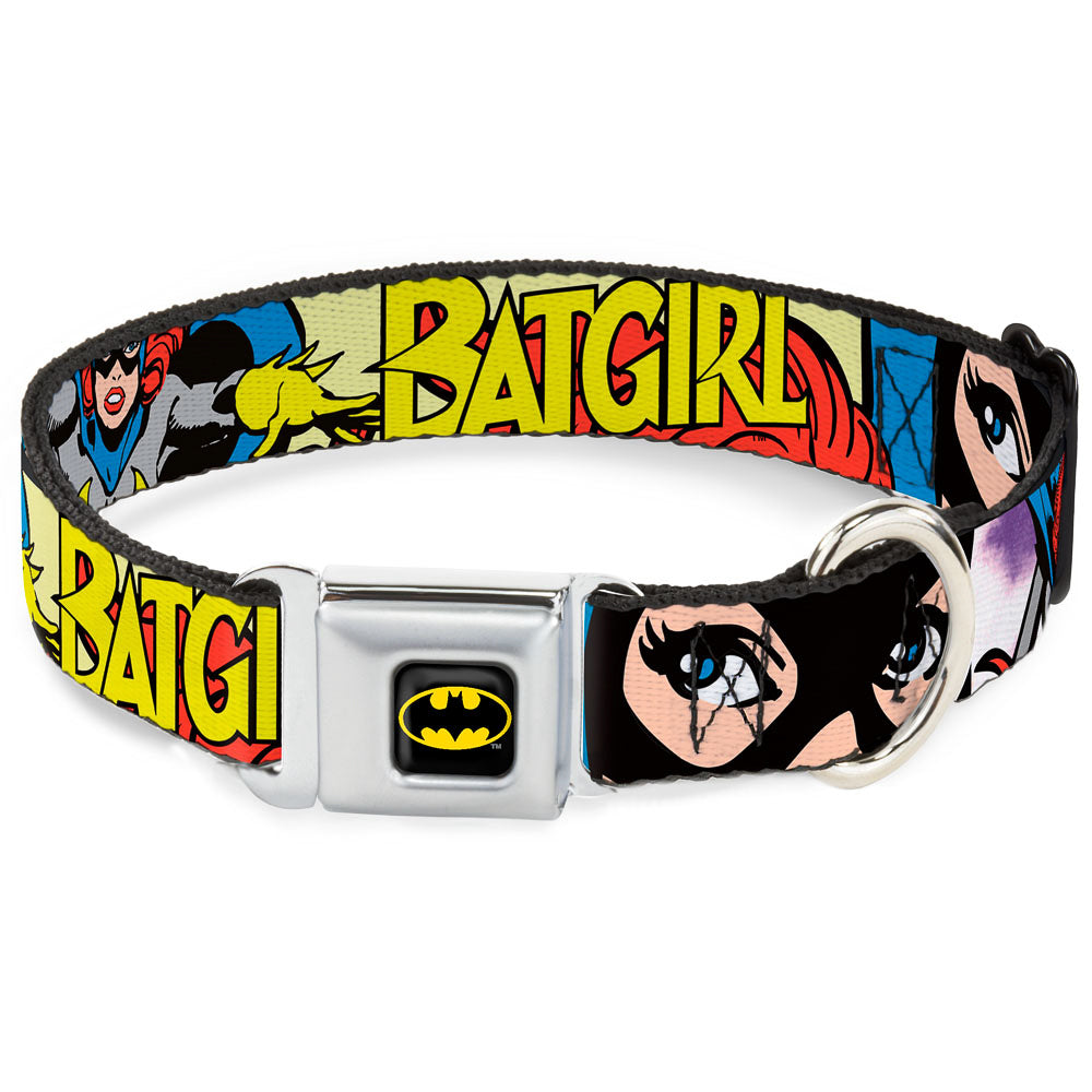 Batman Full Color Black Yellow Seatbelt Buckle Collar - BATGIRL in Action w/Face CLOSE-UP Seatbelt Buckle Collars DC Comics