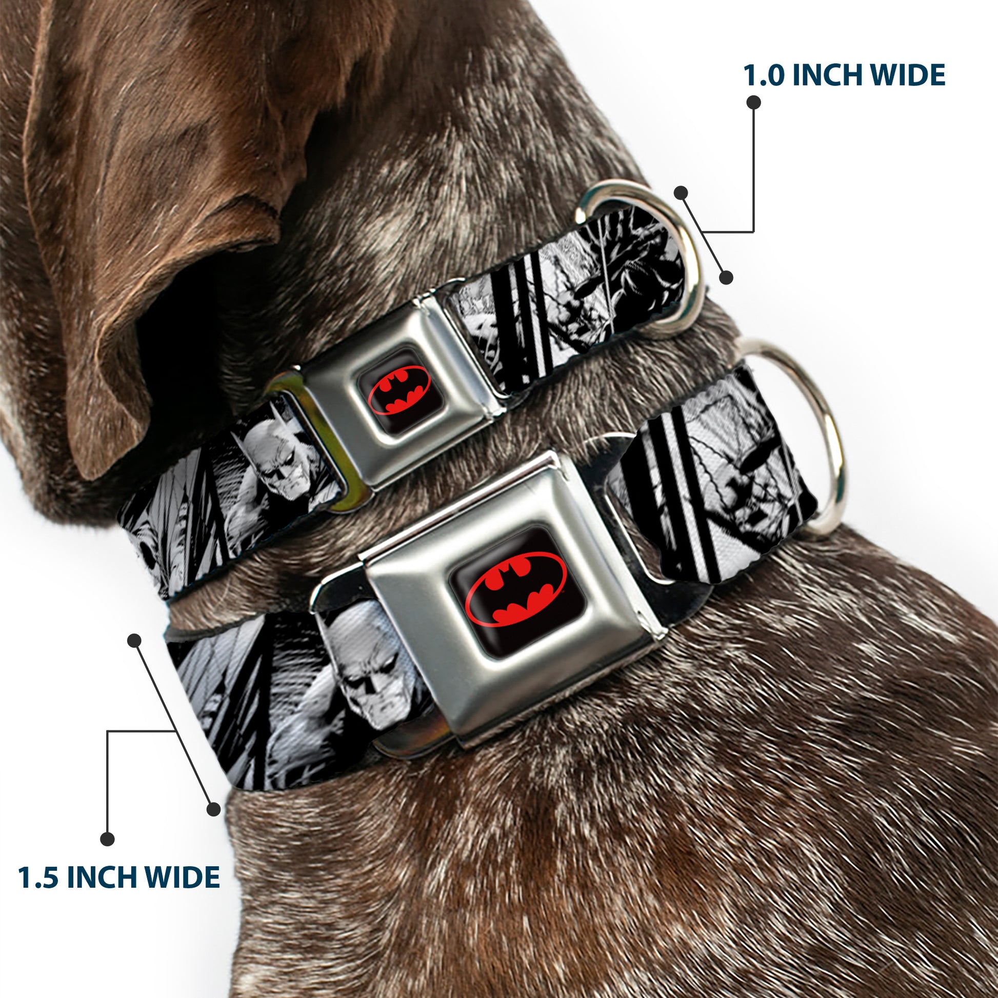 Batman Black/Yellow Seatbelt Buckle Collar - Batman Hush Pose Sketches Black/White Seatbelt Buckle Collars DC Comics