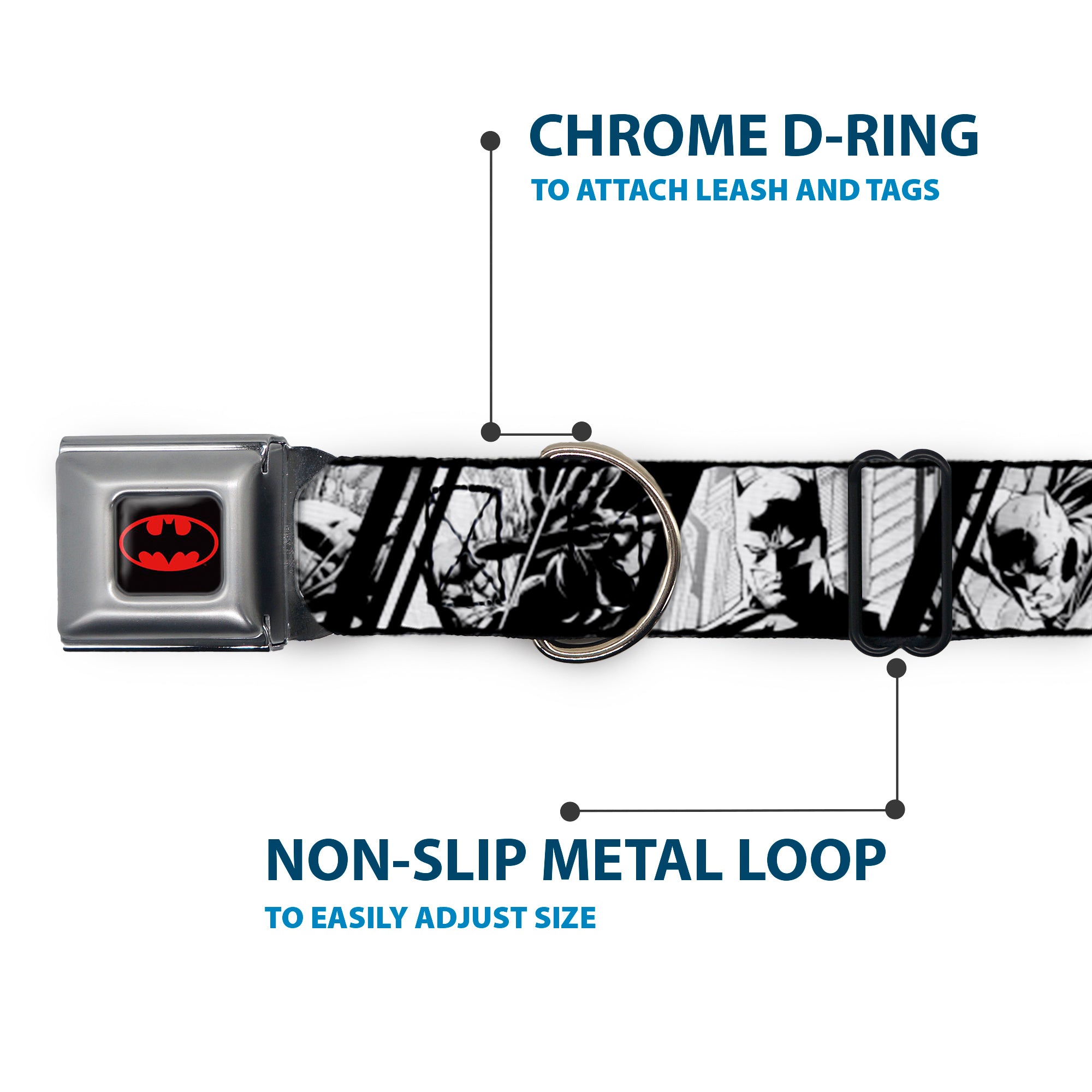 Batman Black/Yellow Seatbelt Buckle Collar - Batman Hush Pose Sketches Black/White Seatbelt Buckle Collars DC Comics