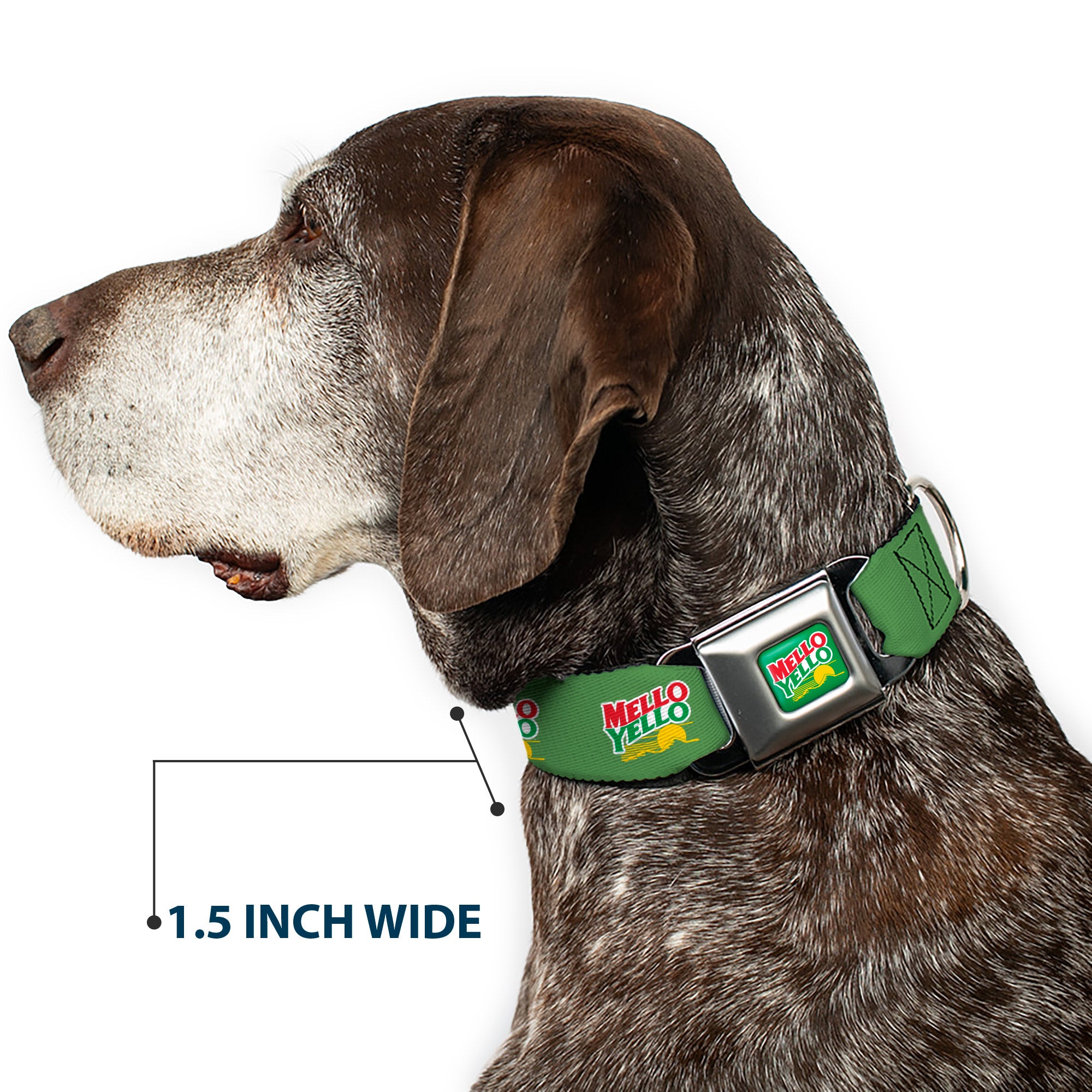 MELLO YELLO Logo Full Color Green/White/Red/Yellow Seatbelt Buckle Collar - MELLO YELLO Logo Green/White/Red/Yellow Seatbelt Buckle Collars Coca-Cola