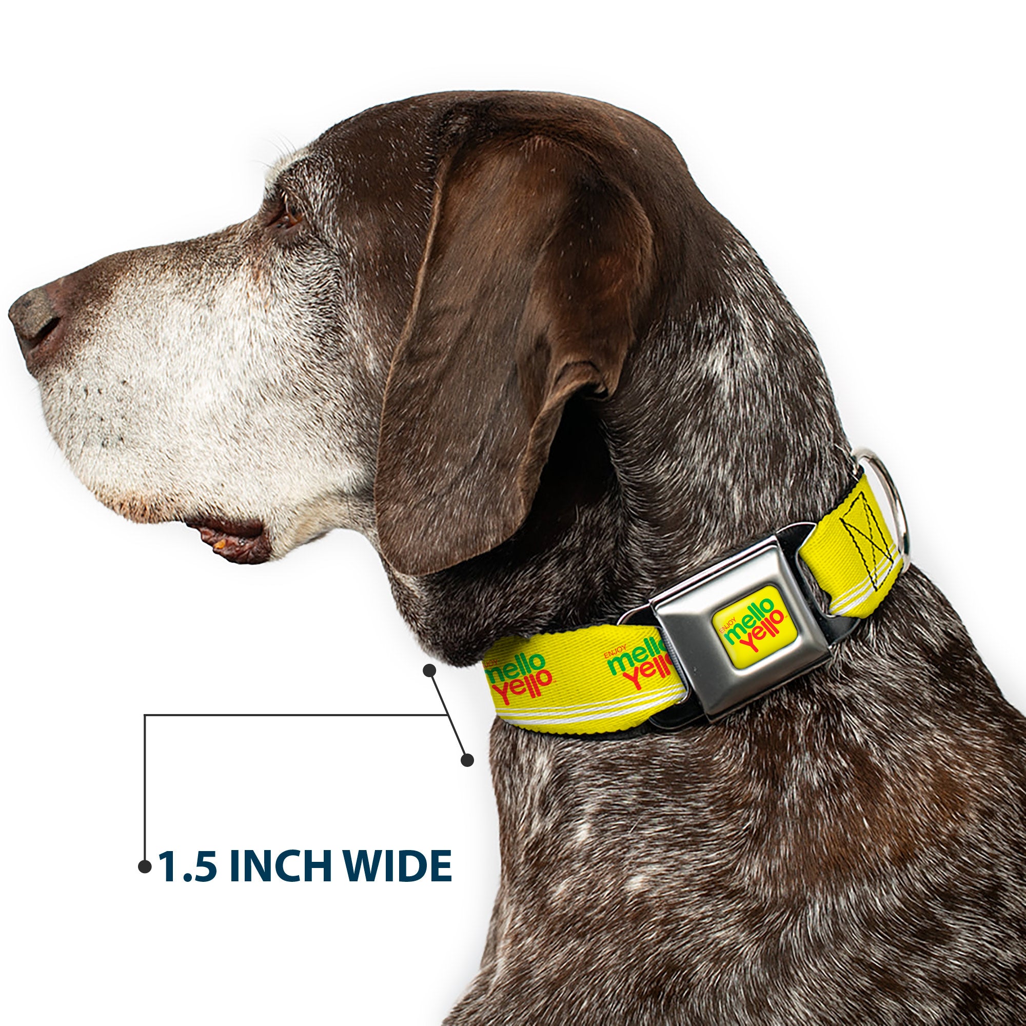 ENJOY MELLO YELLO Logo Full Color Yellow/Red/Green Seatbelt Buckle Collar - ENJOY MELLO YELLO Logo Yellow/Red/Green Seatbelt Buckle Collars Coca-Cola