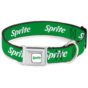 SPRITE Logo Full Color White/Green Seatbelt Buckle Collar - SPRITE Logo Green/White Seatbelt Buckle Collars Coca-Cola