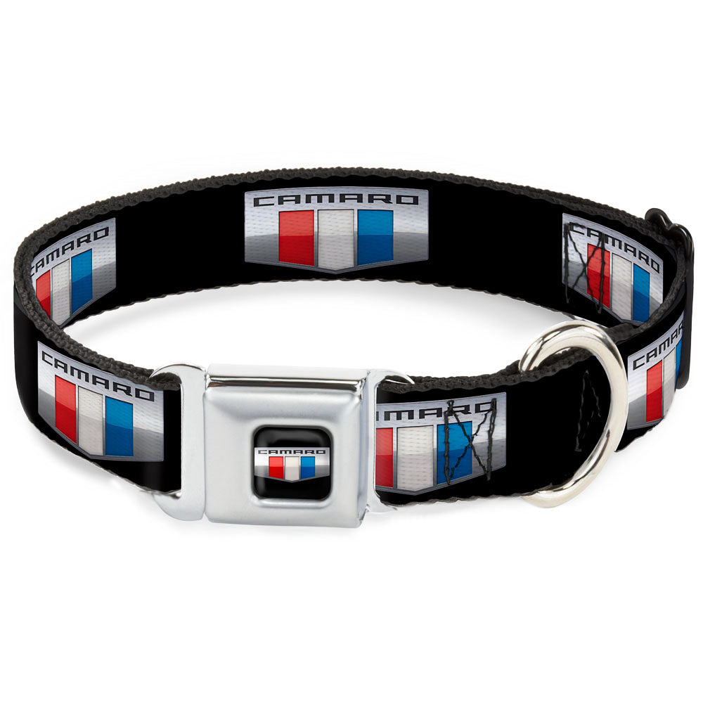 CAMARO Six Badge Full Color Black Silver Red White Blue Seatbelt Buckle Collar - CAMARO Six Badge Black/Silver/Red/White/Blue Seatbelt Buckle Collars GM General Motors