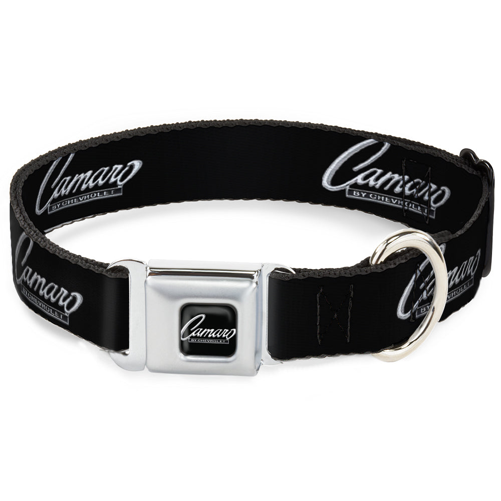 1969 CAMARO BY CHEVROLET Emblem Black/Silver Seatbelt Buckle Collar - 1969 CAMARO BY CHEVROLET Emblem Black/Silver Seatbelt Buckle Collars GM General Motors