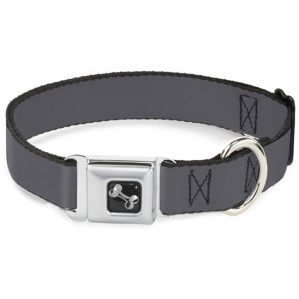 Dog Bone Seatbelt Buckle Collar - Charcoal Seatbelt Buckle Collars Buckle-Down