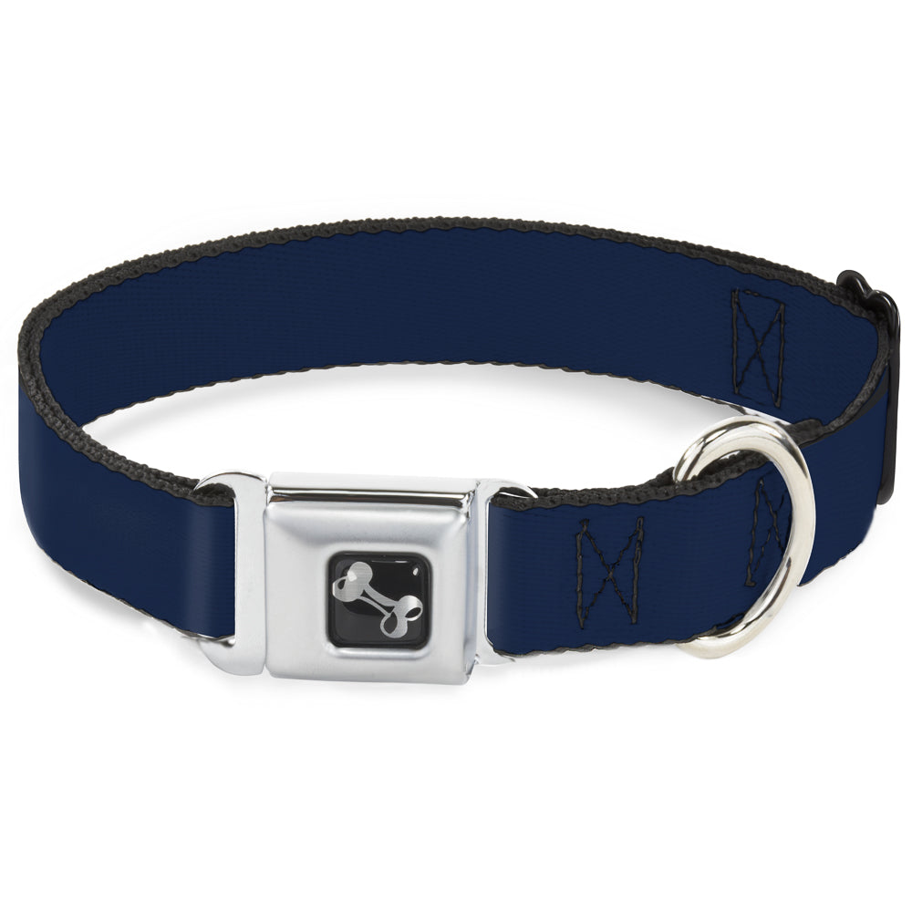 Dog Bone Seatbelt Buckle Collar - Navy Seatbelt Buckle Collars Buckle-Down
