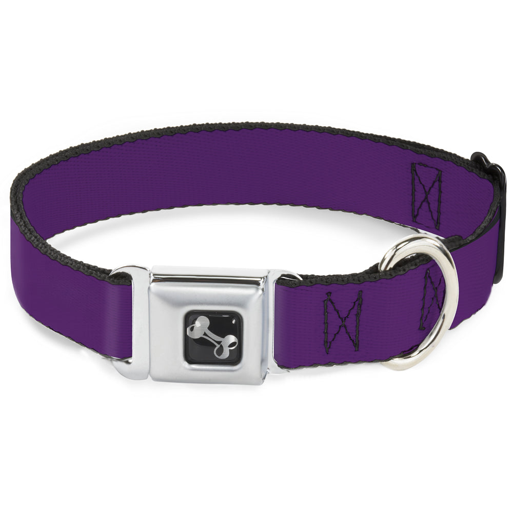 Dog Bone Seatbelt Buckle Collar - Purple Seatbelt Buckle Collars Buckle-Down