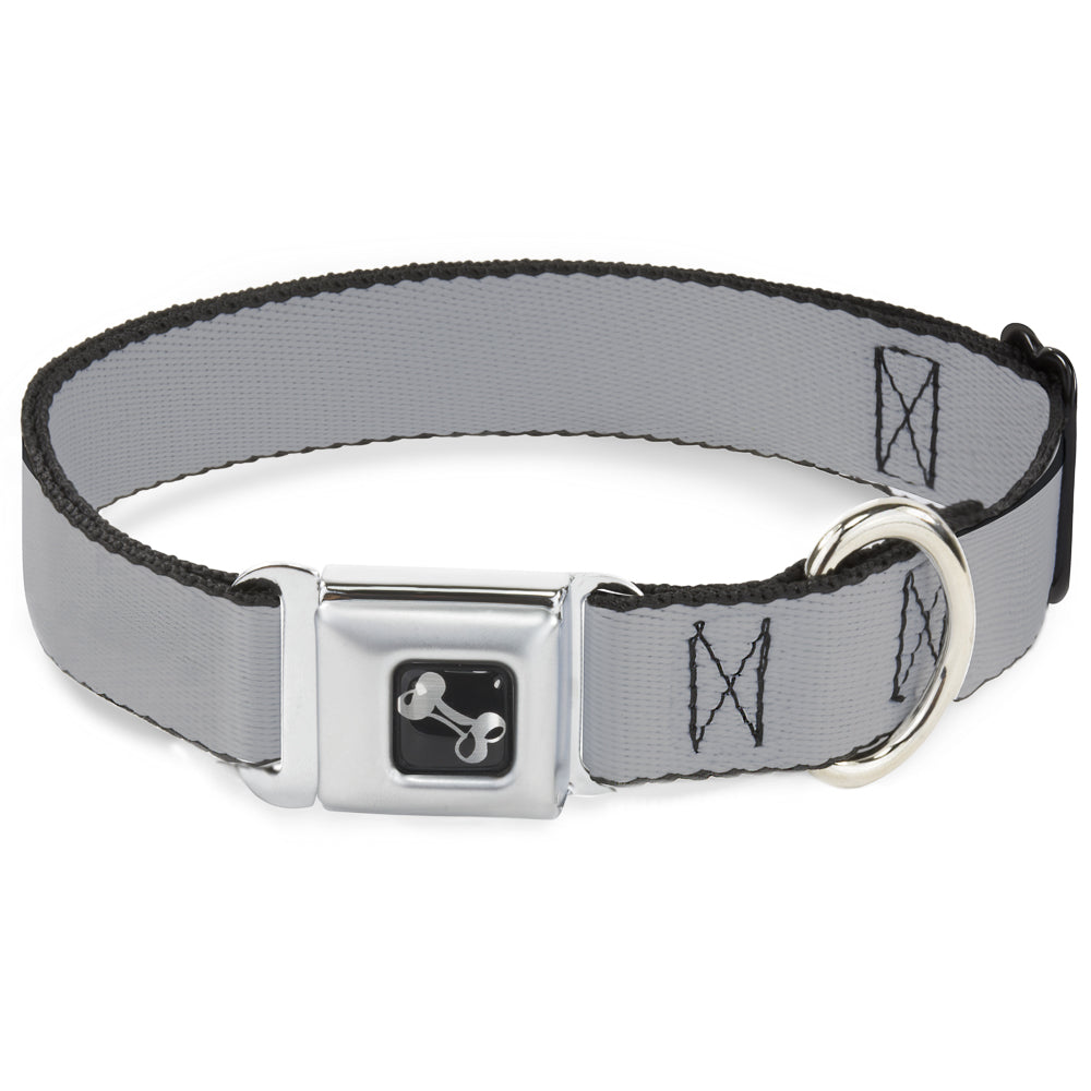 Dog Bone Seatbelt Buckle Collar - Silver Seatbelt Buckle Collars Buckle-Down