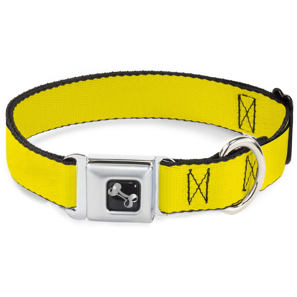 Dog Bone Seatbelt Buckle Collar - Yellow Seatbelt Buckle Collars Buckle-Down