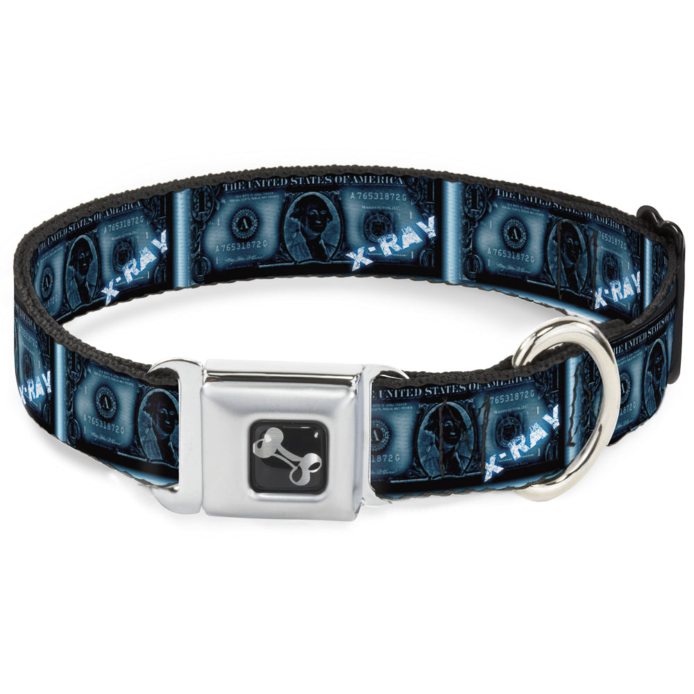 Dog Bone Seatbelt Buckle Collar - $1 Bill X-Ray Seatbelt Buckle Collars Buckle-Down
