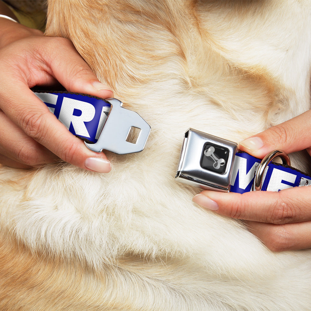Dog Bone Seatbelt Buckle Collar - 'MERICA/US Flag Blue/White/Red Seatbelt Buckle Collars Buckle-Down