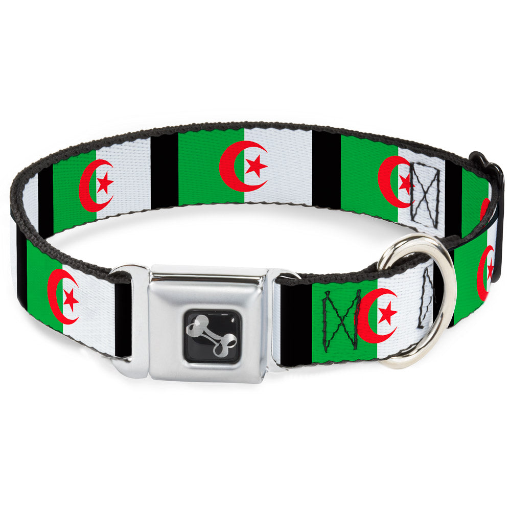 Dog Bone Seatbelt Buckle Collar - Algeria Flags Seatbelt Buckle Collars Buckle-Down