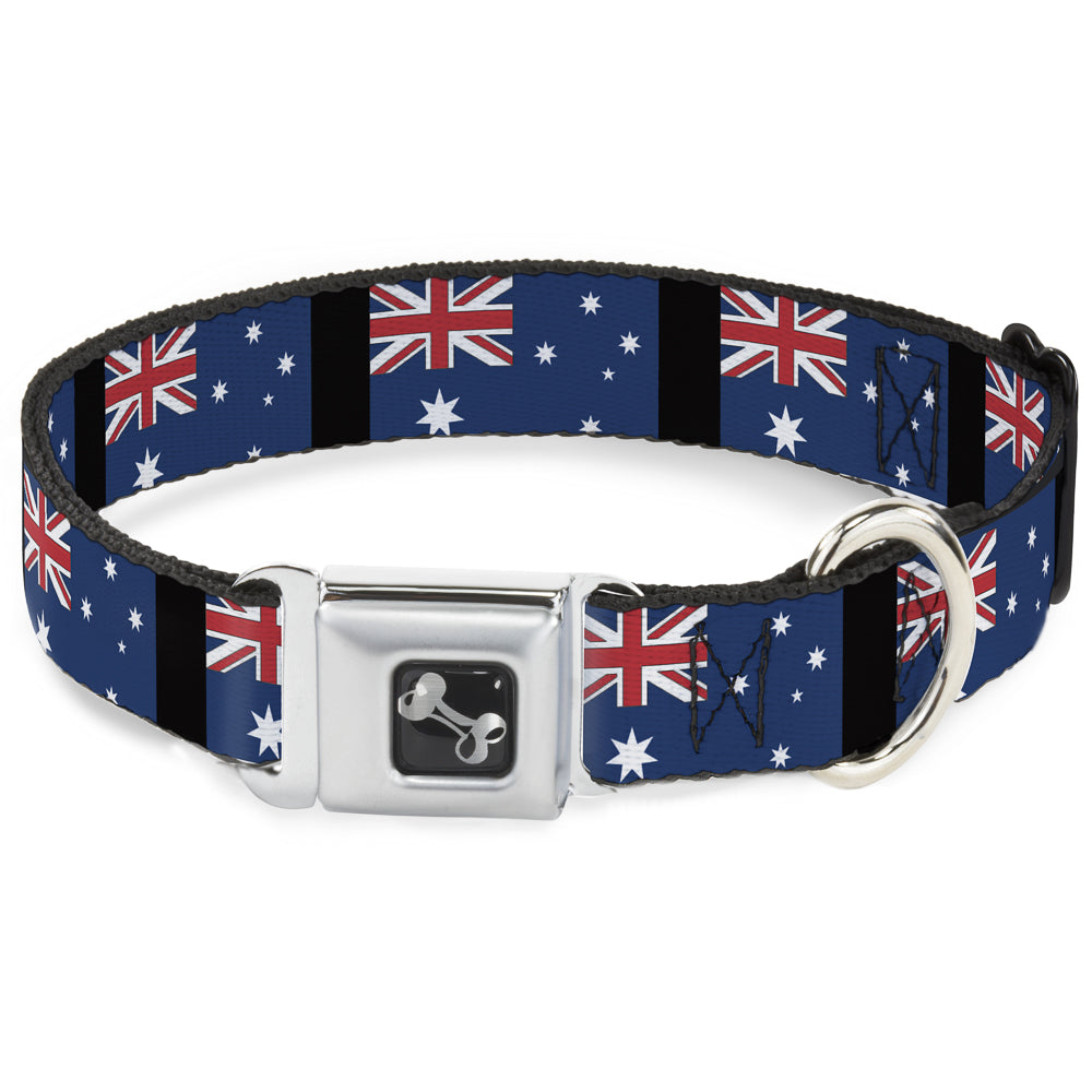 Dog Bone Seatbelt Buckle Collar - Australia Flags Seatbelt Buckle Collars Buckle-Down