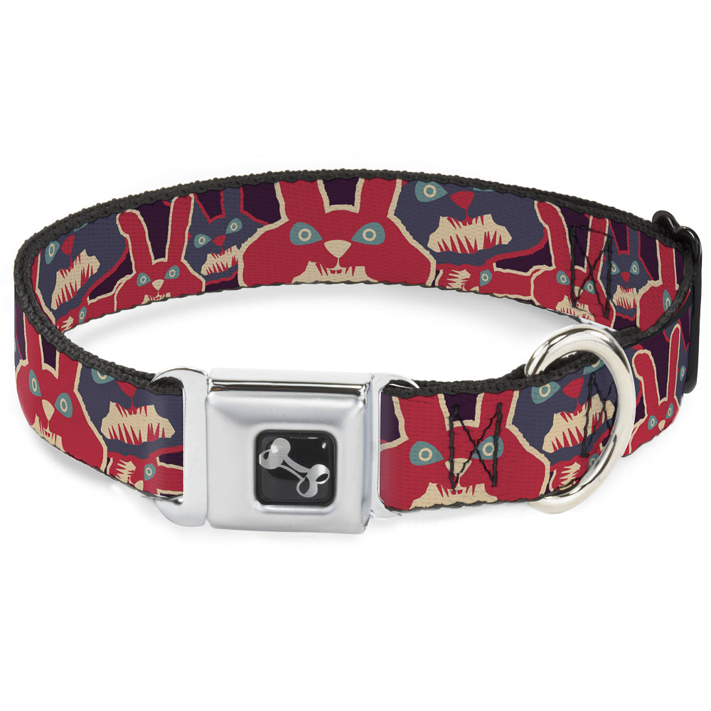 Dog Bone Seatbelt Buckle Collar - Angry Bunnies Purple/Red/Blue Seatbelt Buckle Collars Buckle-Down