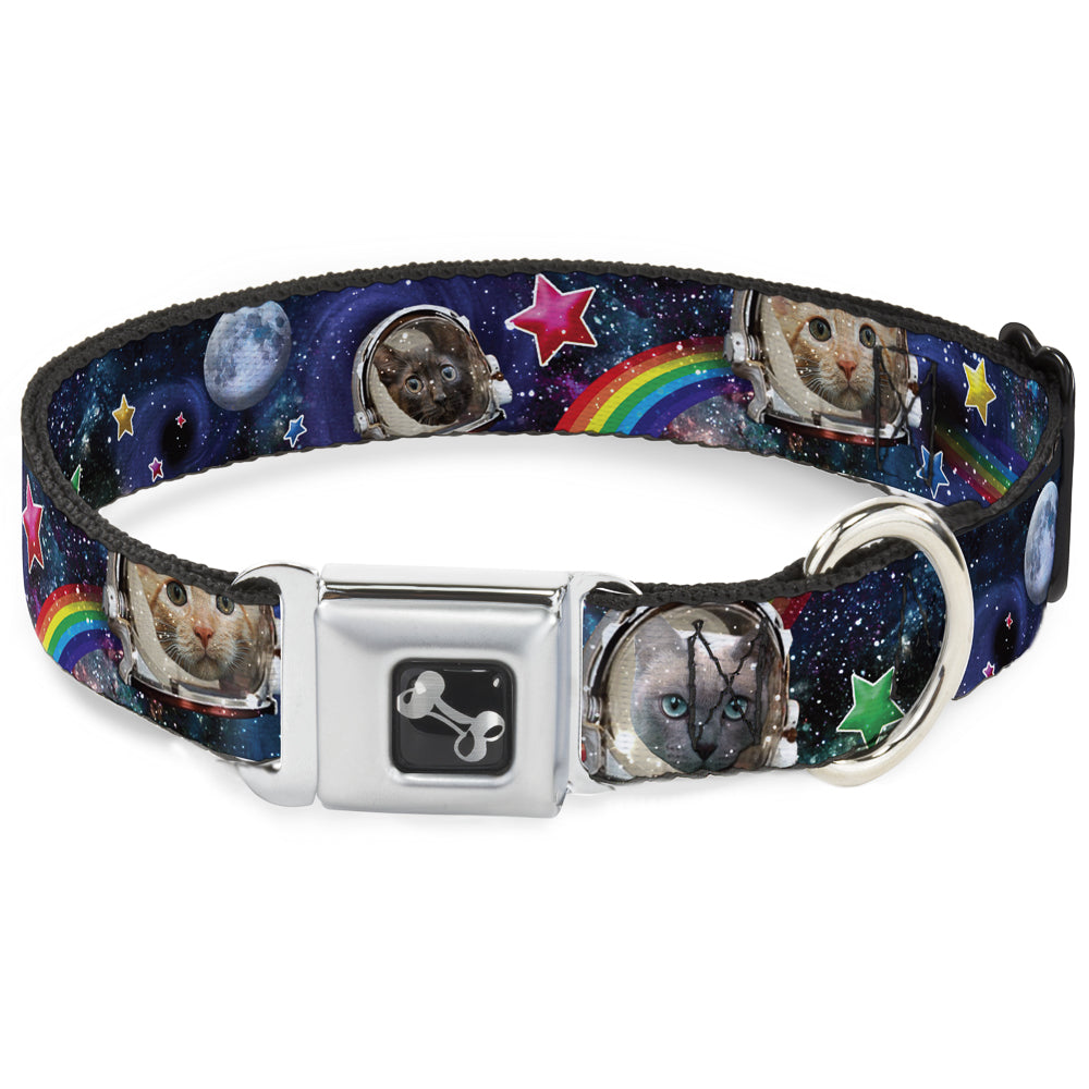 Dog Bone Seatbelt Buckle Collar - Astronaut Cats in Space/Rainbows/Stars Seatbelt Buckle Collars Buckle-Down