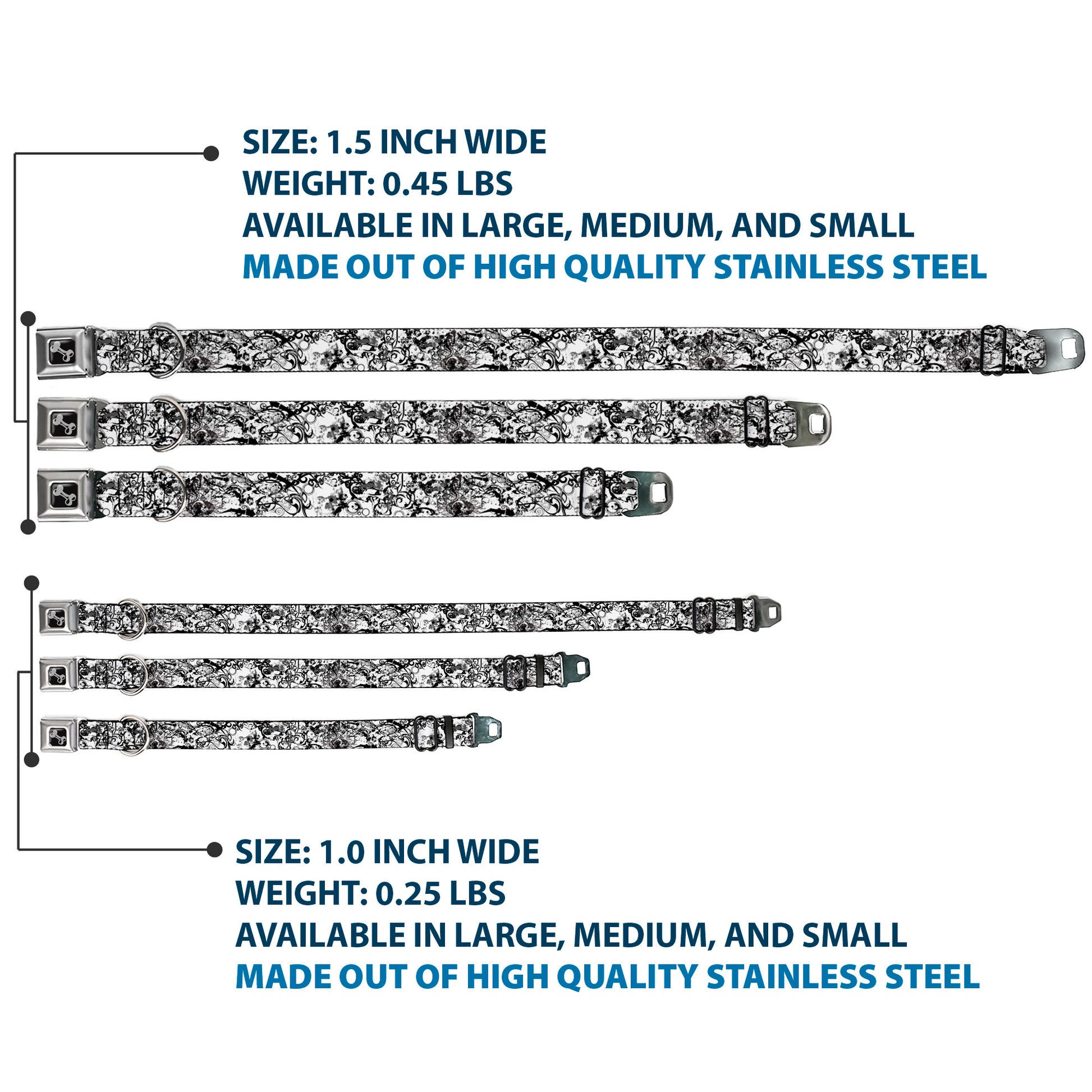 Dog Bone Seatbelt Buckle Collar - BD Chaos Seatbelt Buckle Collars Buckle-Down