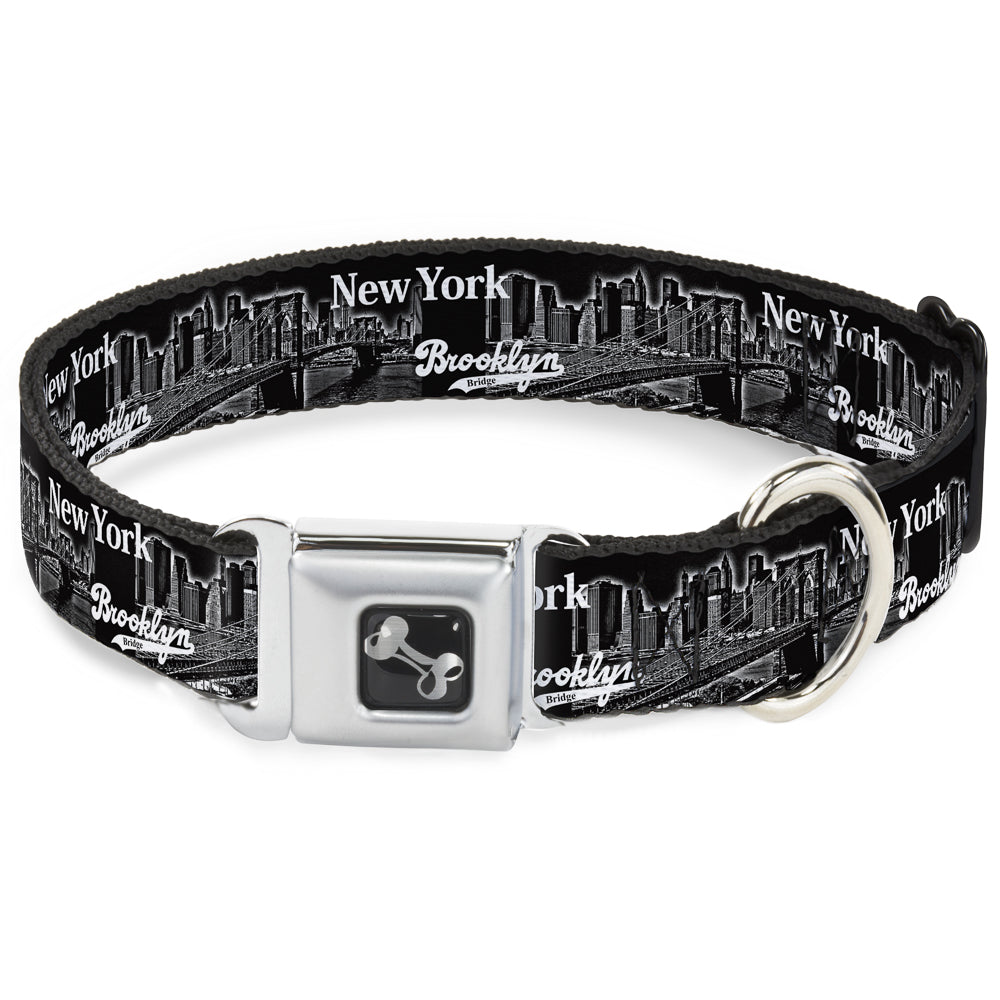 Dog Bone Seatbelt Buckle Collar - Brooklyn New York Seatbelt Buckle Collars Buckle-Down