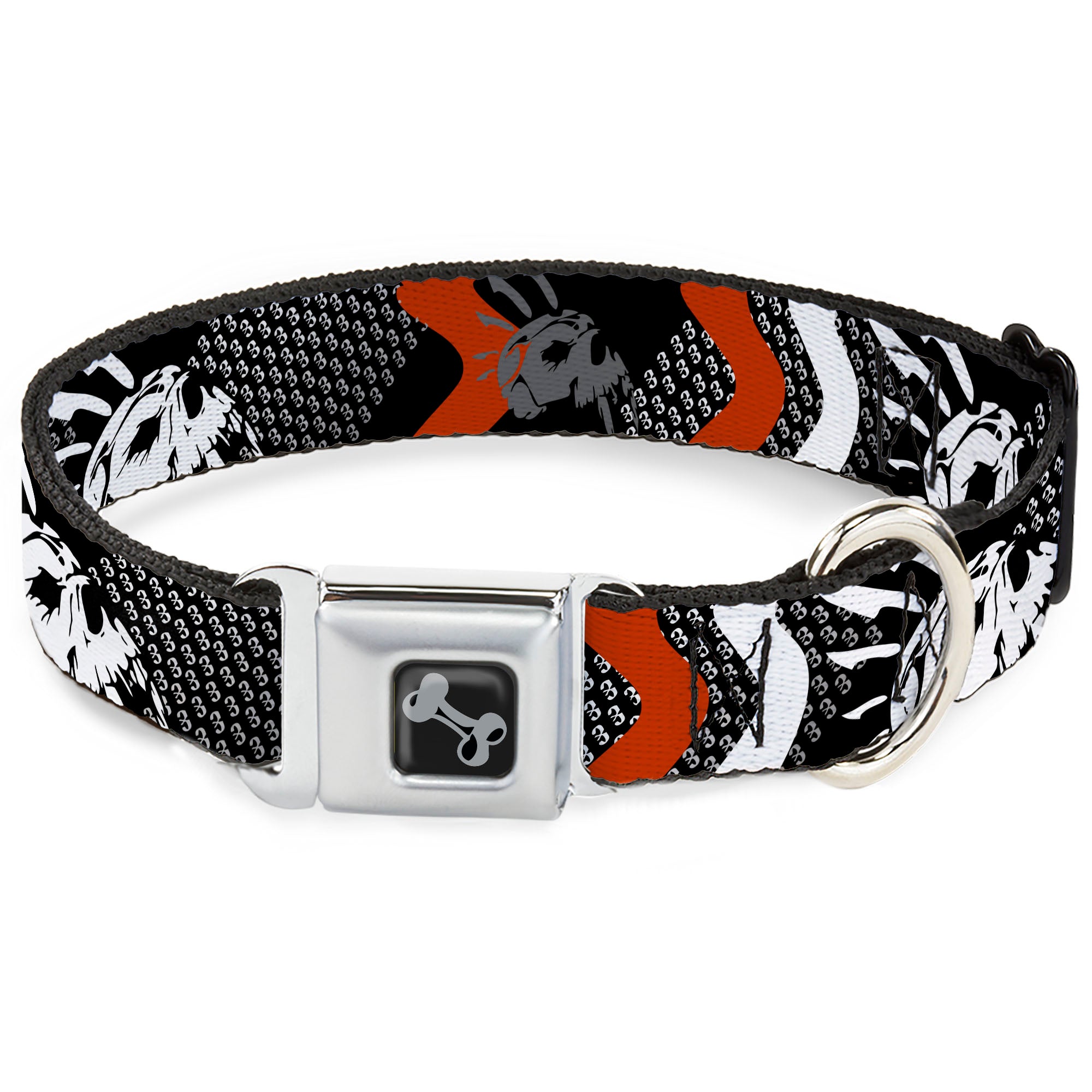 Dog Bone Seatbelt Buckle Collar - BD Die Hard Skull 01 Seatbelt Buckle Collars Buckle-Down