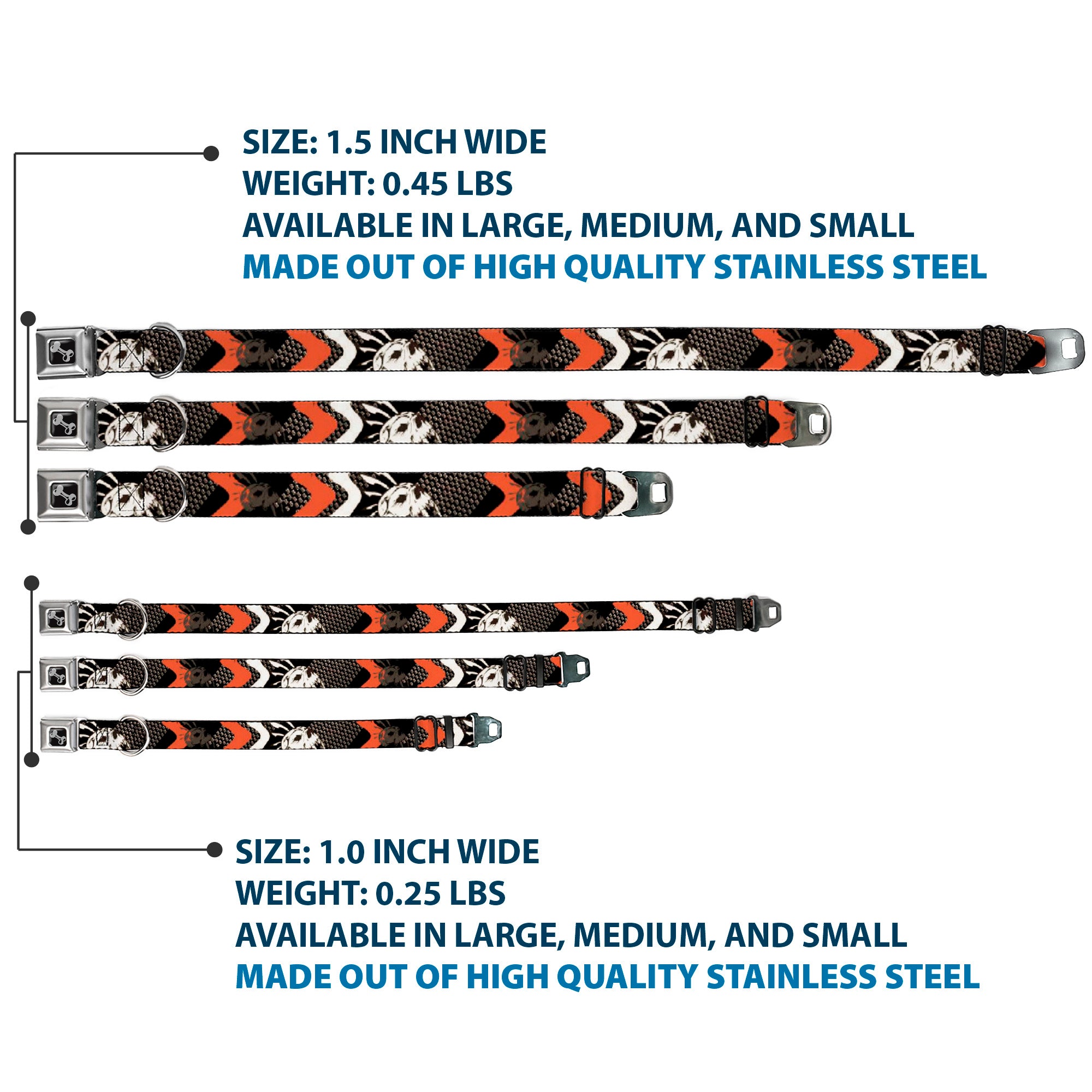 Dog Bone Seatbelt Buckle Collar - BD Die Hard Skull 02 Seatbelt Buckle Collars Buckle-Down