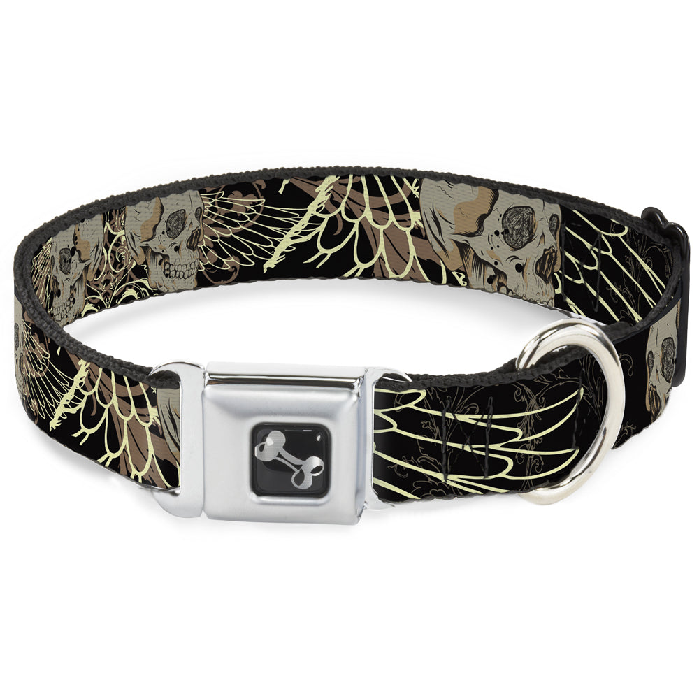 Dog Bone Seatbelt Buckle Collar - BD Die Hard Skull 02 Seatbelt Buckle Collars Buckle-Down