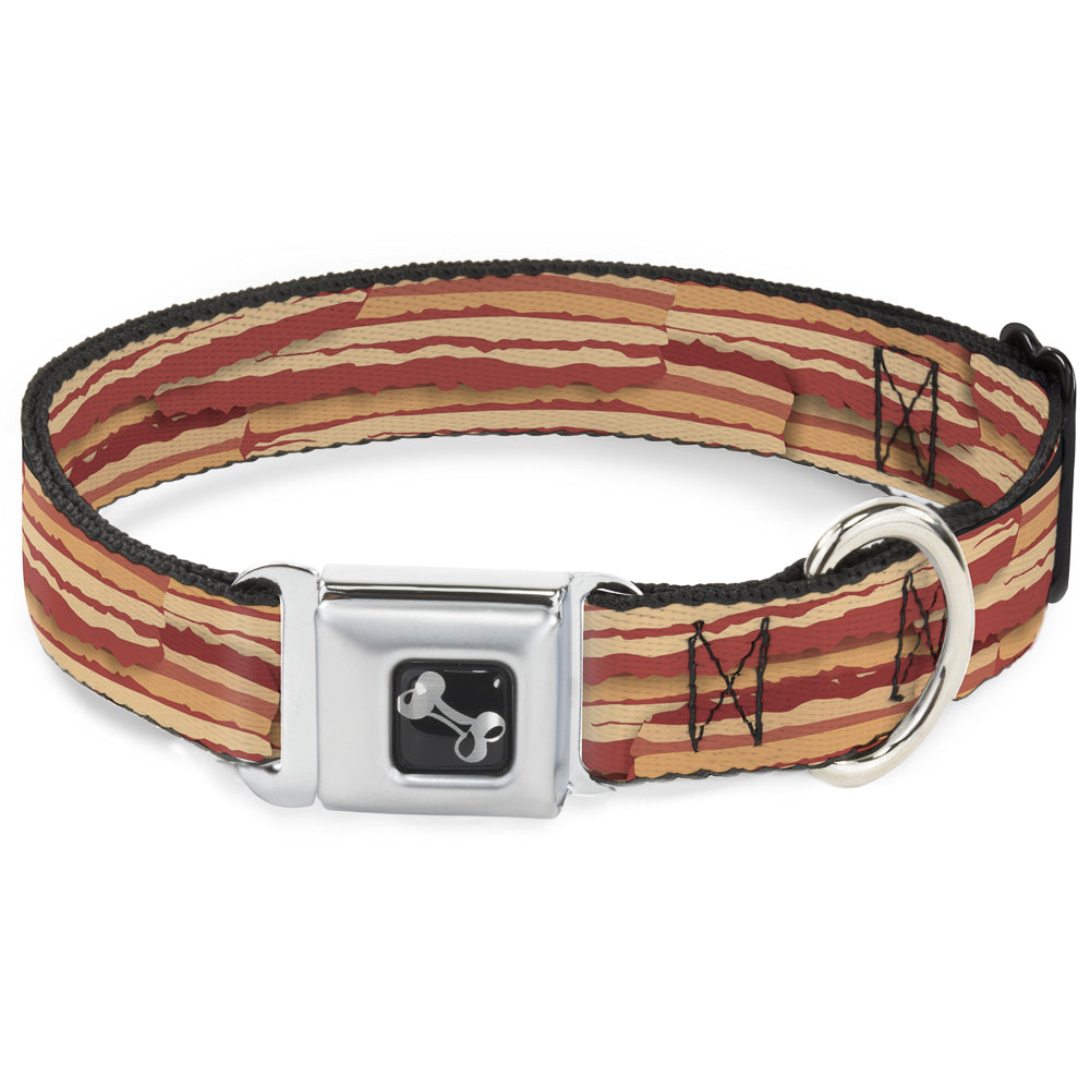 Dog Bone Seatbelt Buckle Collar - Bacon Stacked Seatbelt Buckle Collars Buckle-Down