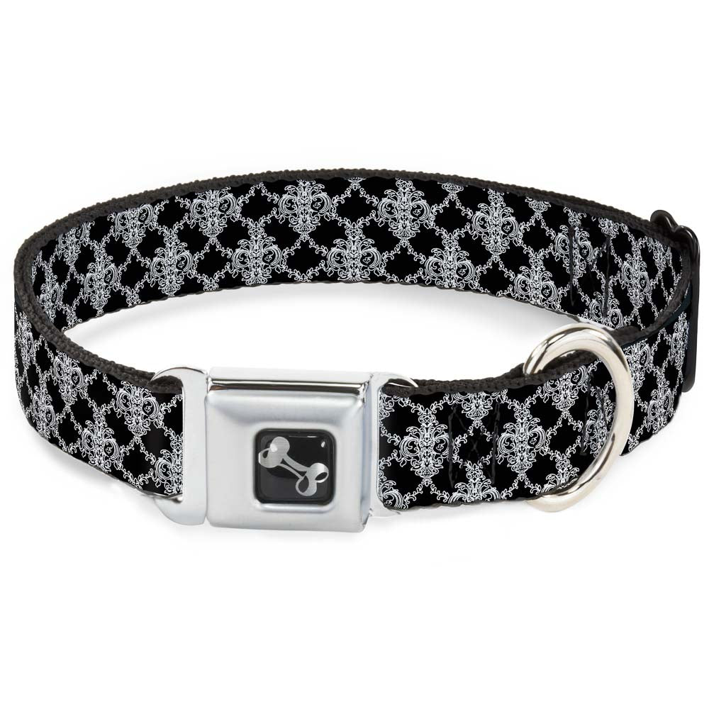 Dog Bone Seatbelt Buckle Collar - Boudoir Wallpaper Black/White Seatbelt Buckle Collars Buckle-Down