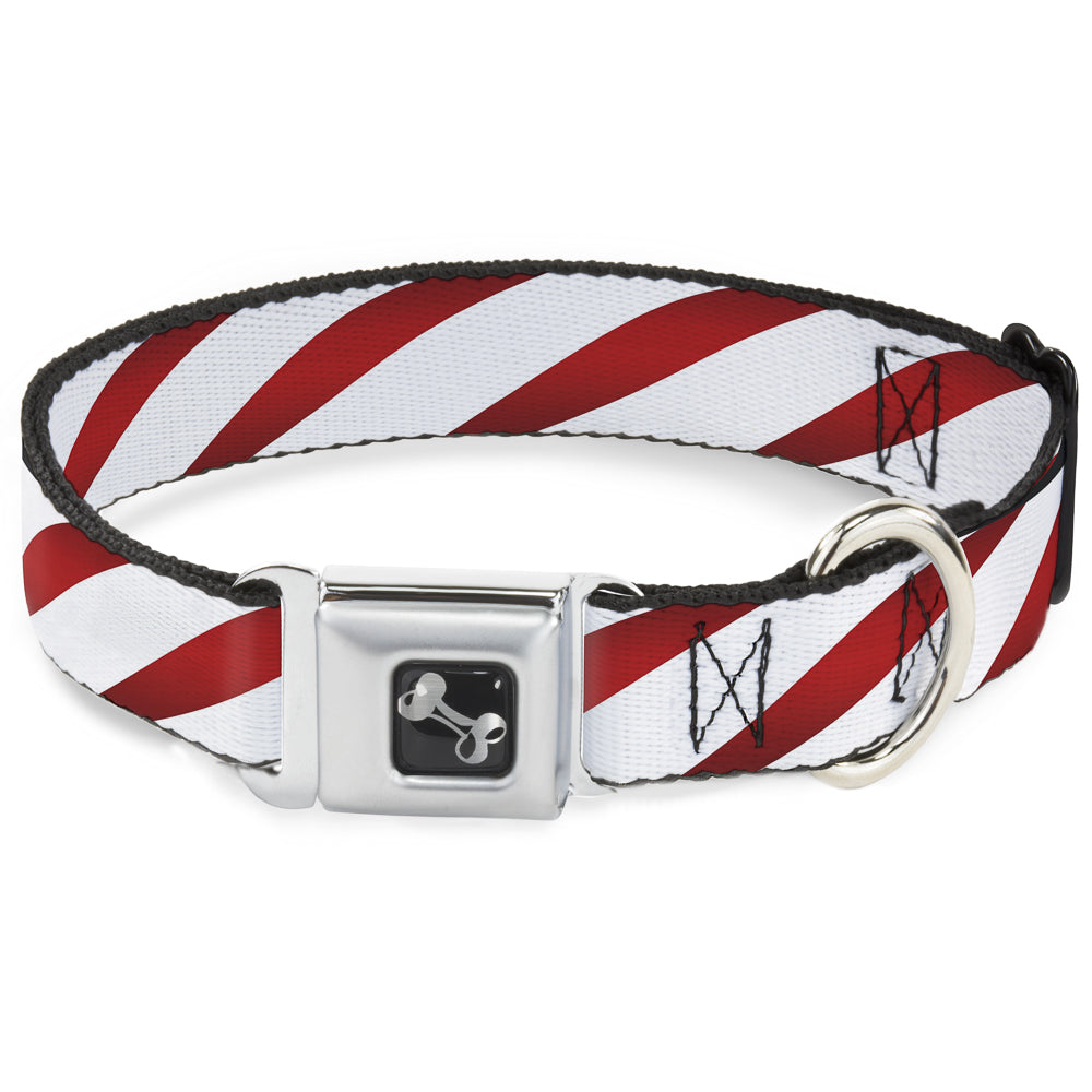 Dog Bone Seatbelt Buckle Collar - Candy Cane Seatbelt Buckle Collars Buckle-Down