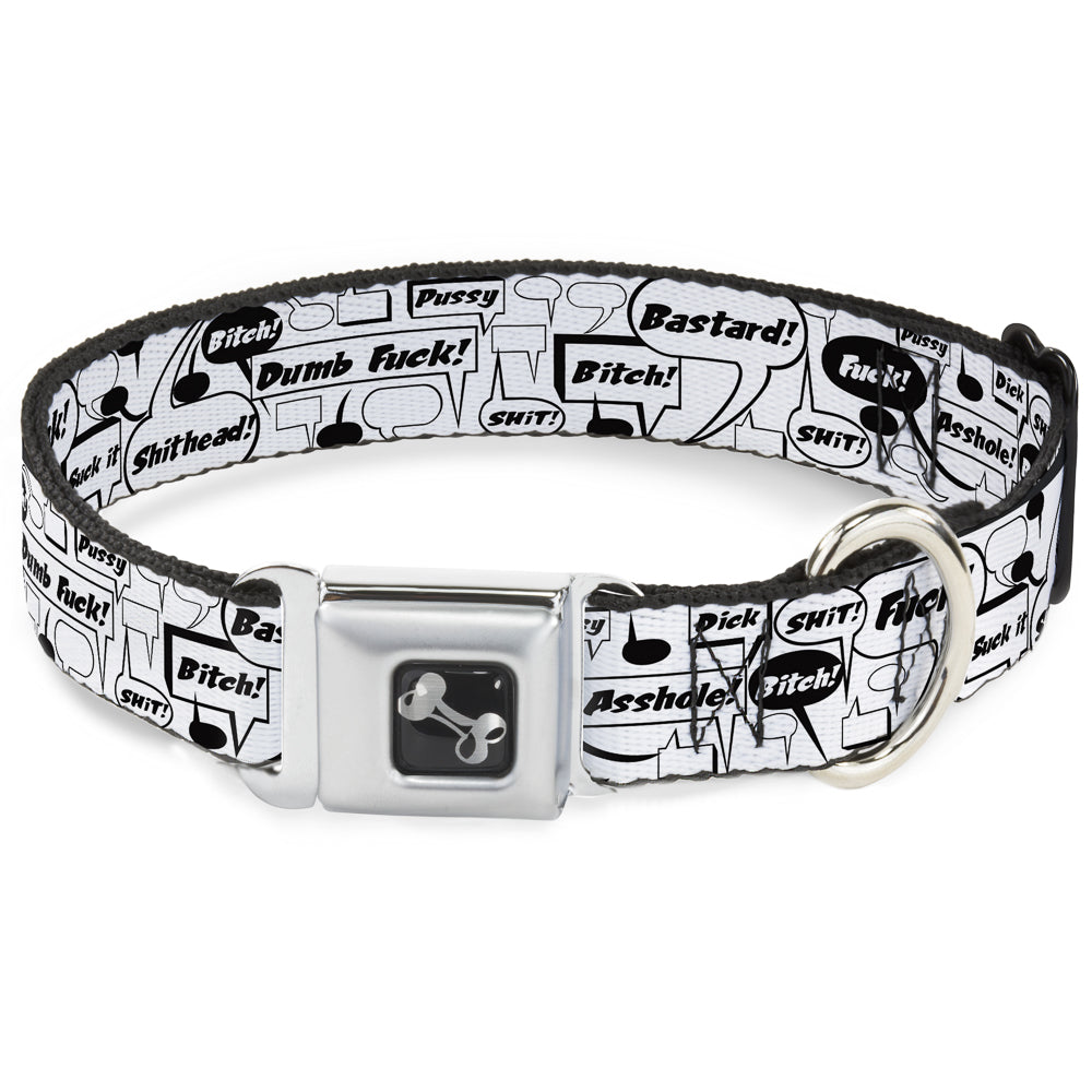 Buckle-Down Seatbelt Buckle Dog Collar - Curse Bubbles Seatbelt Buckle Collars Buckle-Down