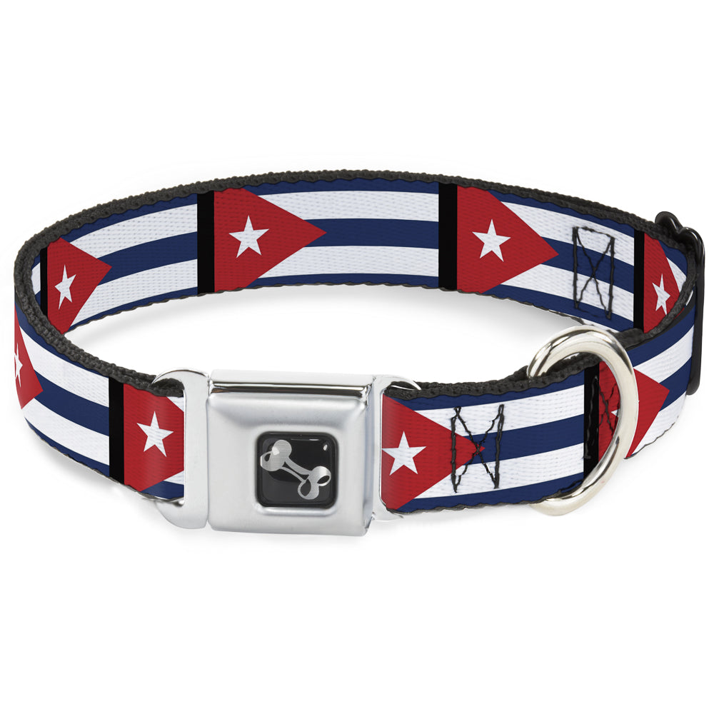 Dog Bone Seatbelt Buckle Collar - Cuba Flags Seatbelt Buckle Collars Buckle-Down