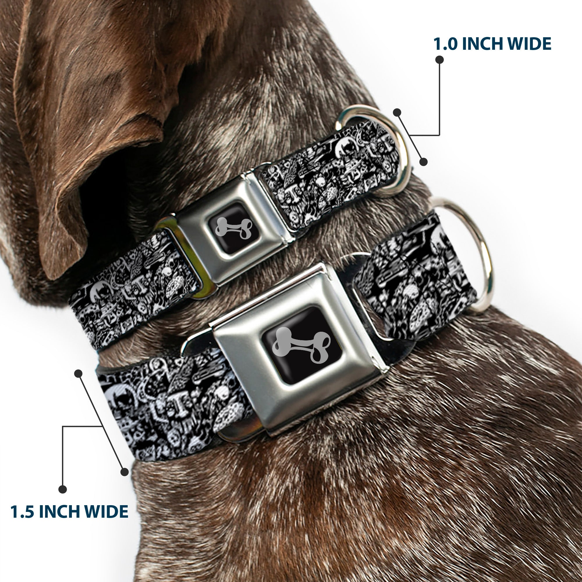 Dog Bone Seatbelt Buckle Collar - Comic Nightmare Seatbelt Buckle Collars Buckle-Down