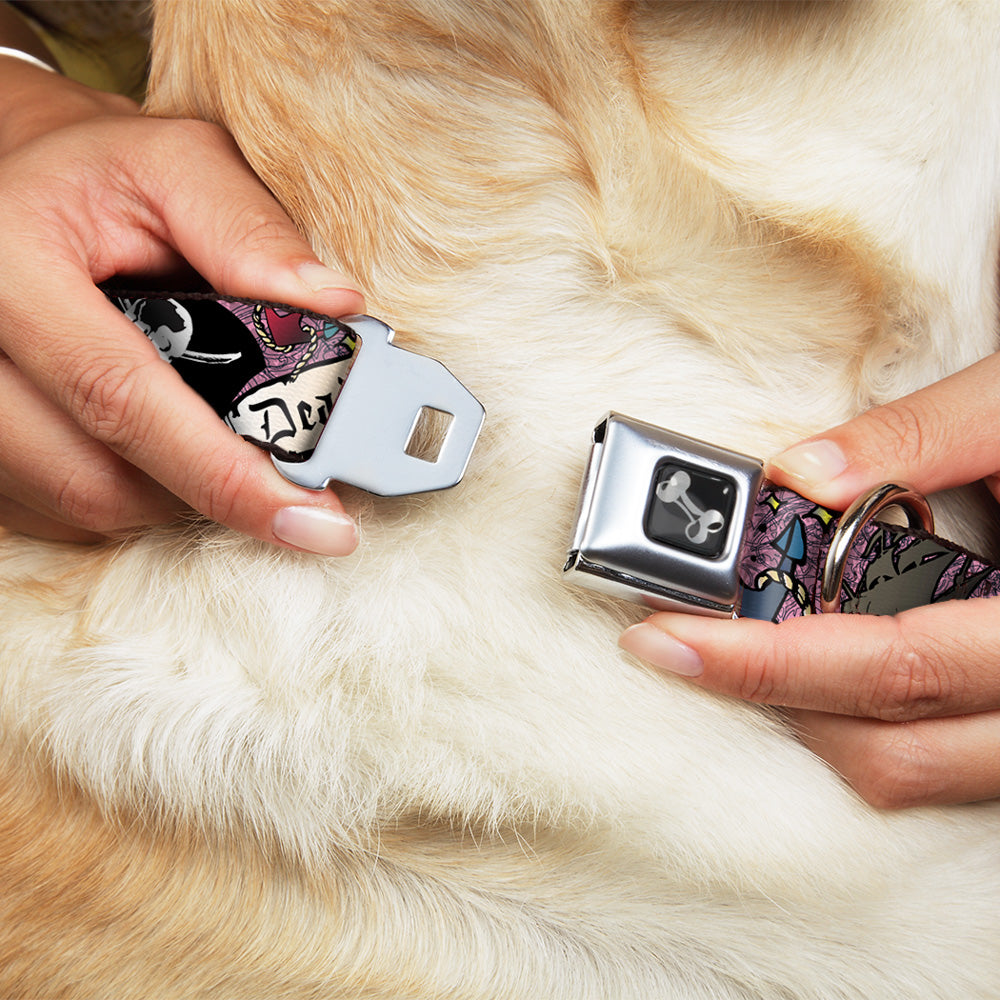 Dog Bone Seatbelt Buckle Collar - Dead Men Tell No Tales Pink Seatbelt Buckle Collars Buckle-Down