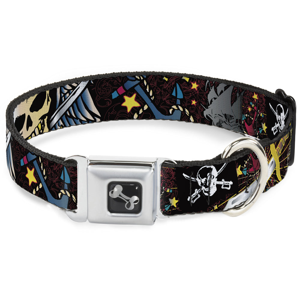 Dog Bone Seatbelt Buckle Collar - Dead Men Tell No Tales Black Seatbelt Buckle Collars Buckle-Down