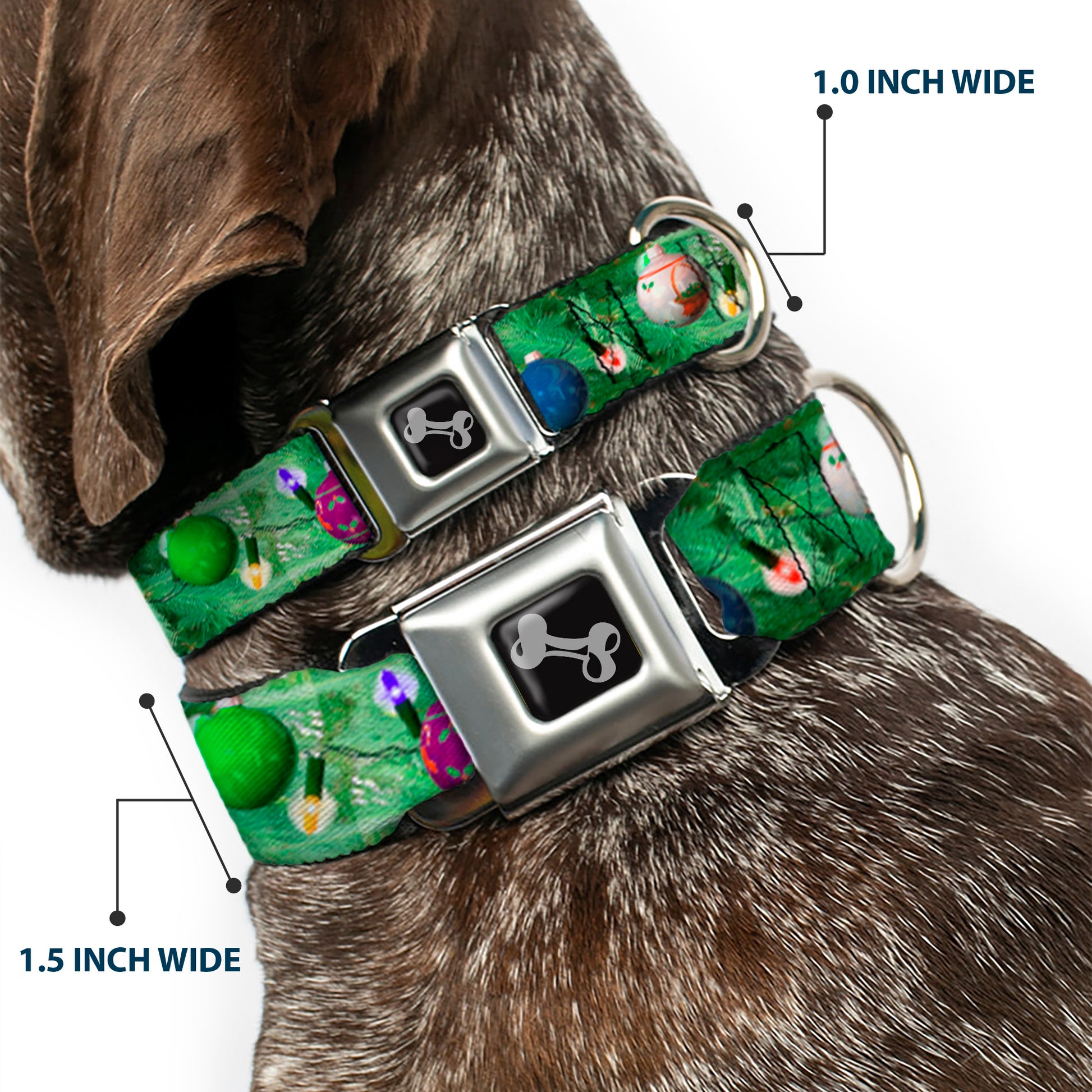 Dog Bone Seatbelt Buckle Collar - Decorated Tree Seatbelt Buckle Collars Buckle-Down
